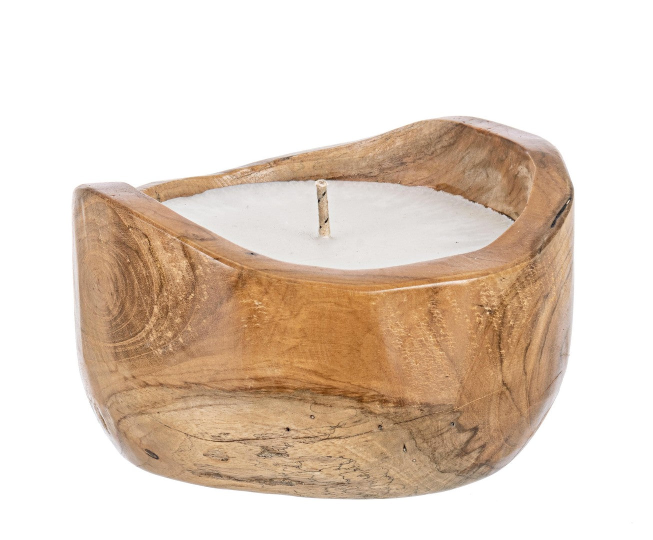 Candela Ø20x12 cm in Legno Akabe Natural