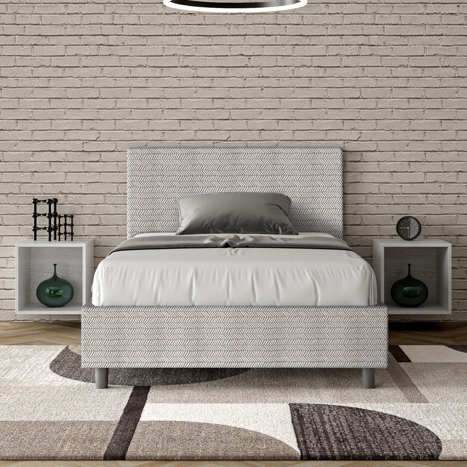 Letto 1 Piazza e Mezzo 120x200 cm Senza Rete Adele Aragona 1 Bianco...