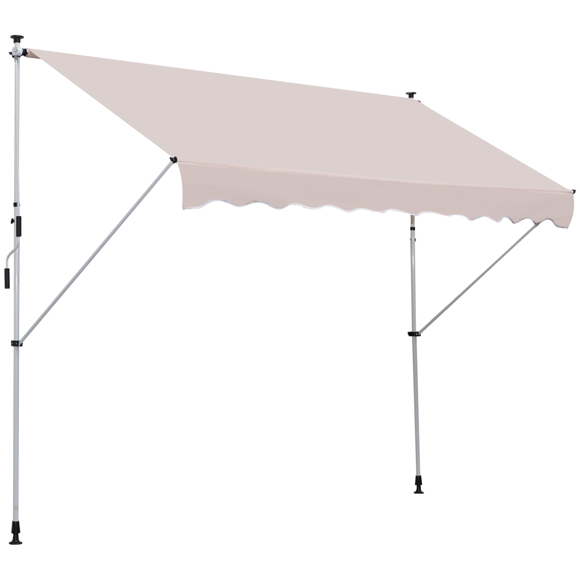 Tenda da Sole Avvolgibile 3x1.5m Autoportante Beige 