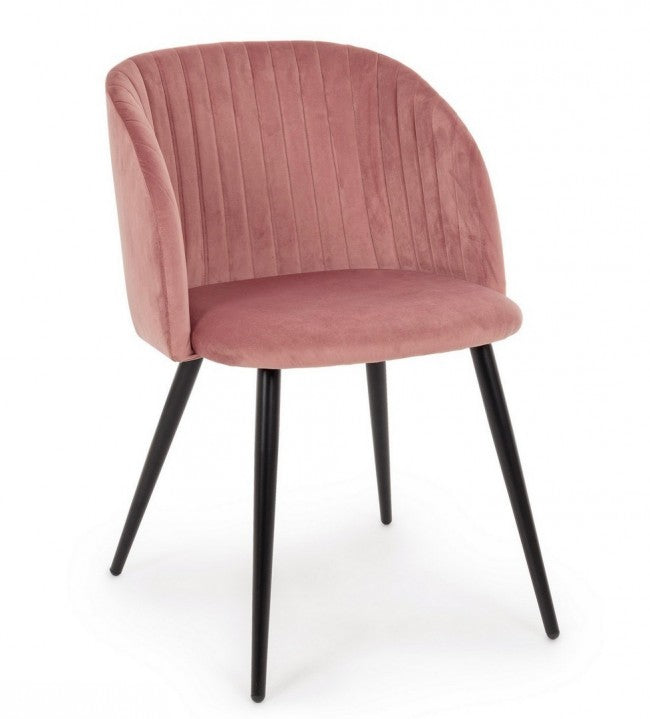 Set 2 Sedie 53x57x81,5h cm Queen Velvet Blush...