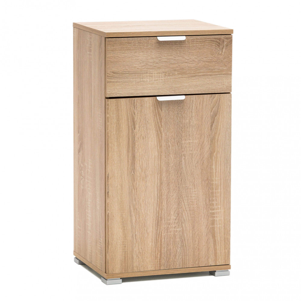 Mobiletto con 1 Anta e 1 Cassetto 75x36,5x174 h cm in Truciolare bilaminato Naturale
