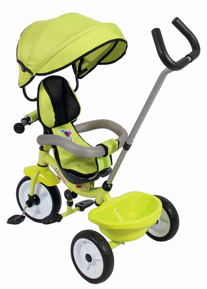Triciclo a Spinta Seggiolino Reversibile per Bambini Miller Colibrino Verde...