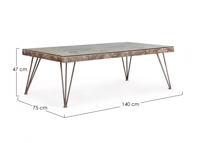 Tavolino Atlantide 140x75 in Cemento...