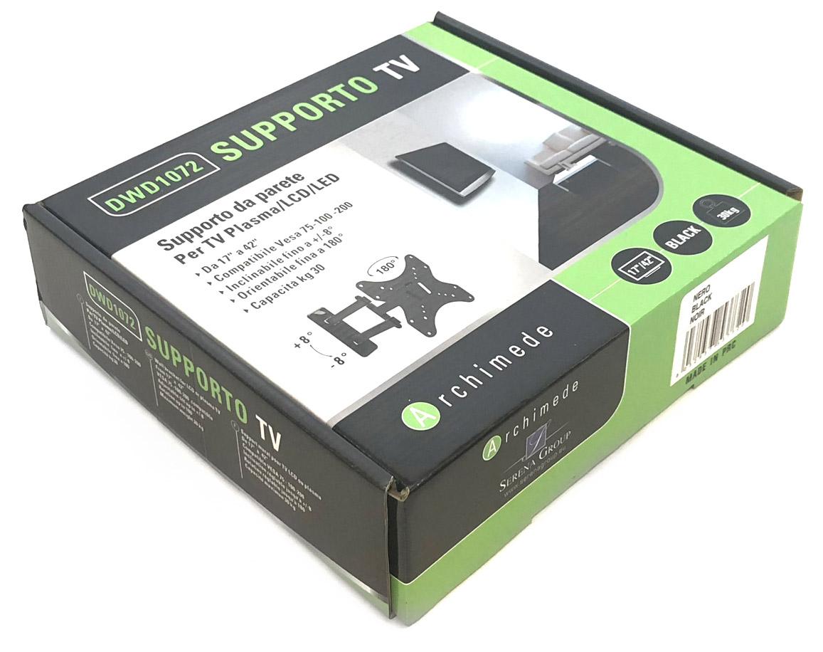 Supporto Inclinabile da Parete per TV 17-42 Pollici Max 30Kg Tosini DWD1072...