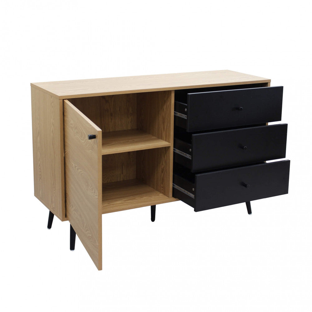Mobile Evan 118x39,5x76 h cm in Truciolare bilaminato Naturale...