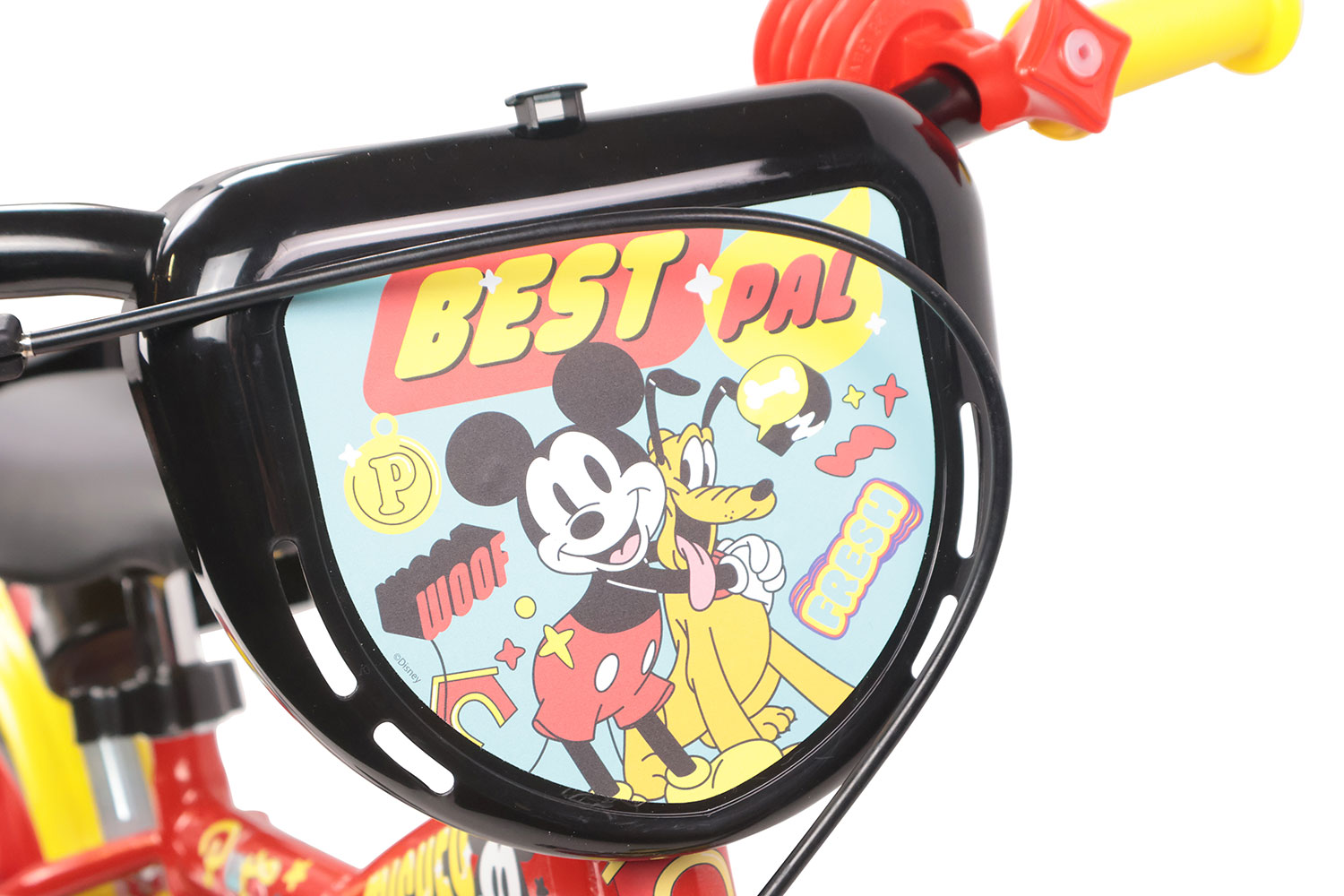 Bicicletta per Bambini 12" Disney Mickey Mouse Freno Caliper e Stabilizzatori in Acciaio Hi-Ten Rosso...