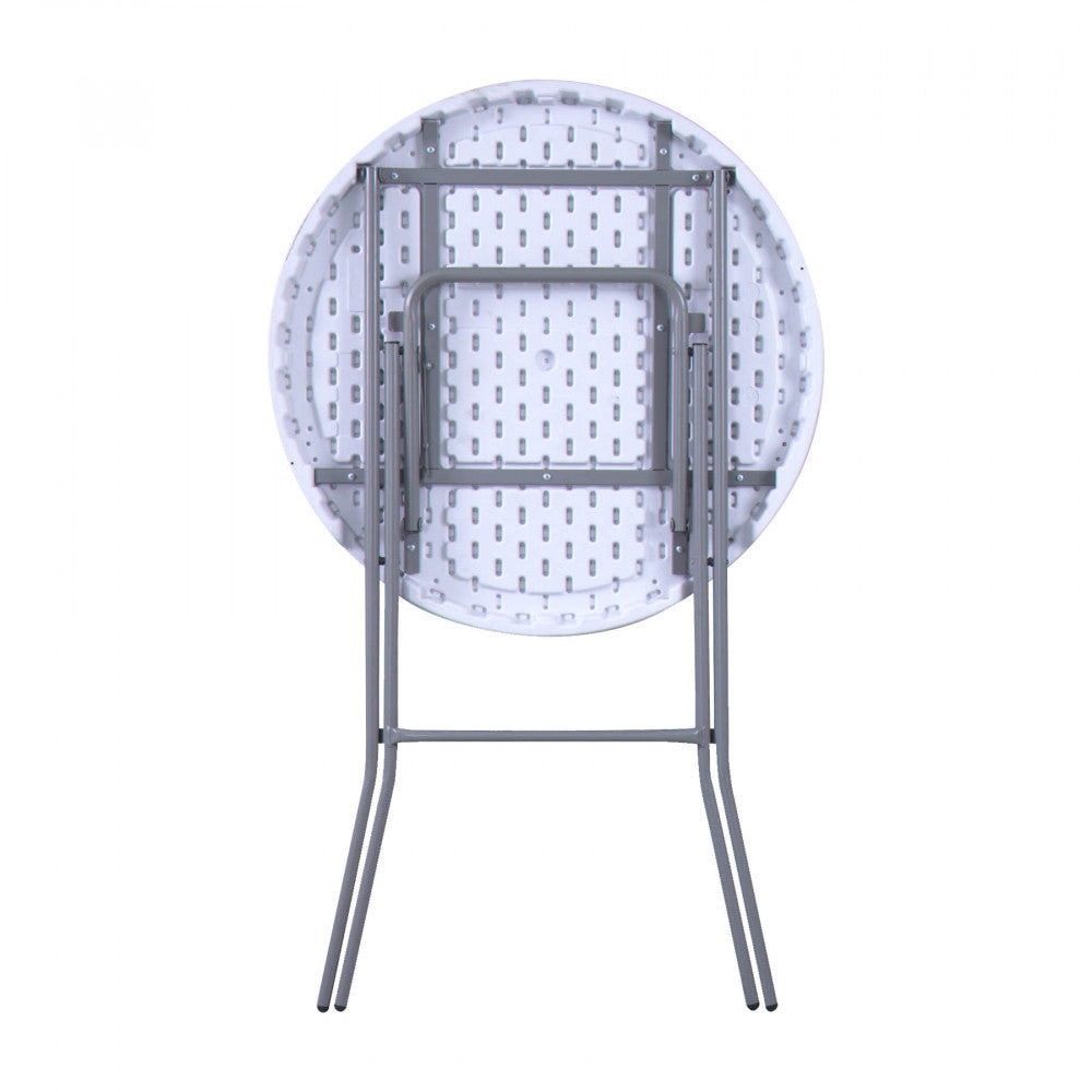 Tavolo Catering Pieghevole 80x110 h cm in Acciaio Bianco...