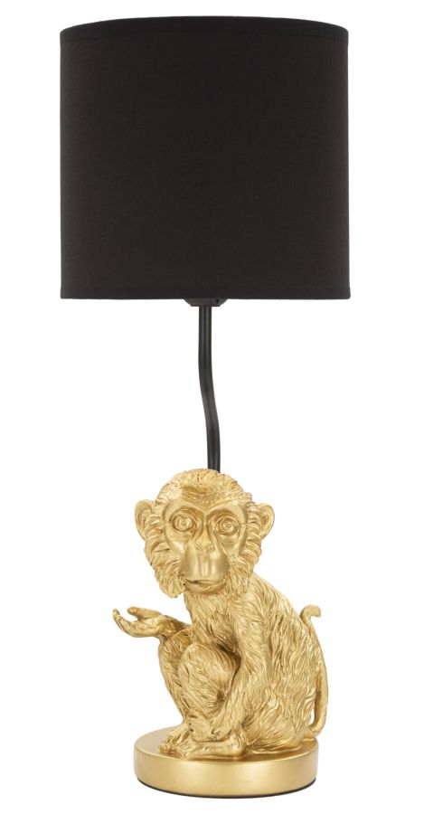 Lampada Scimmia Seduta Ø 20x51,5 cm in Poliresina e Ferro