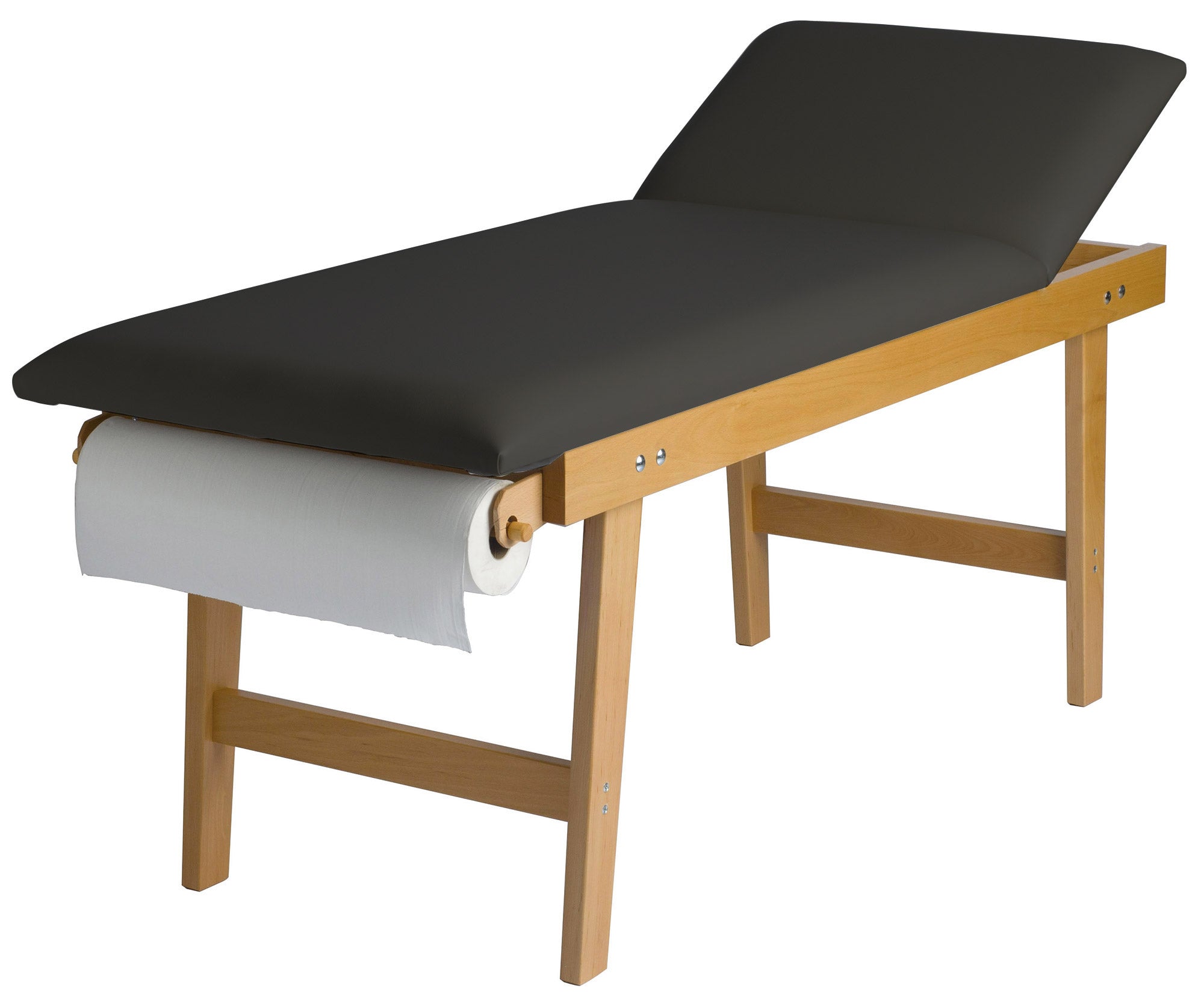 Image of Lettino da Massaggio Visita Fisioterapia Fisso 2 Sezioni 190x70x75 cm 200Kg Nero