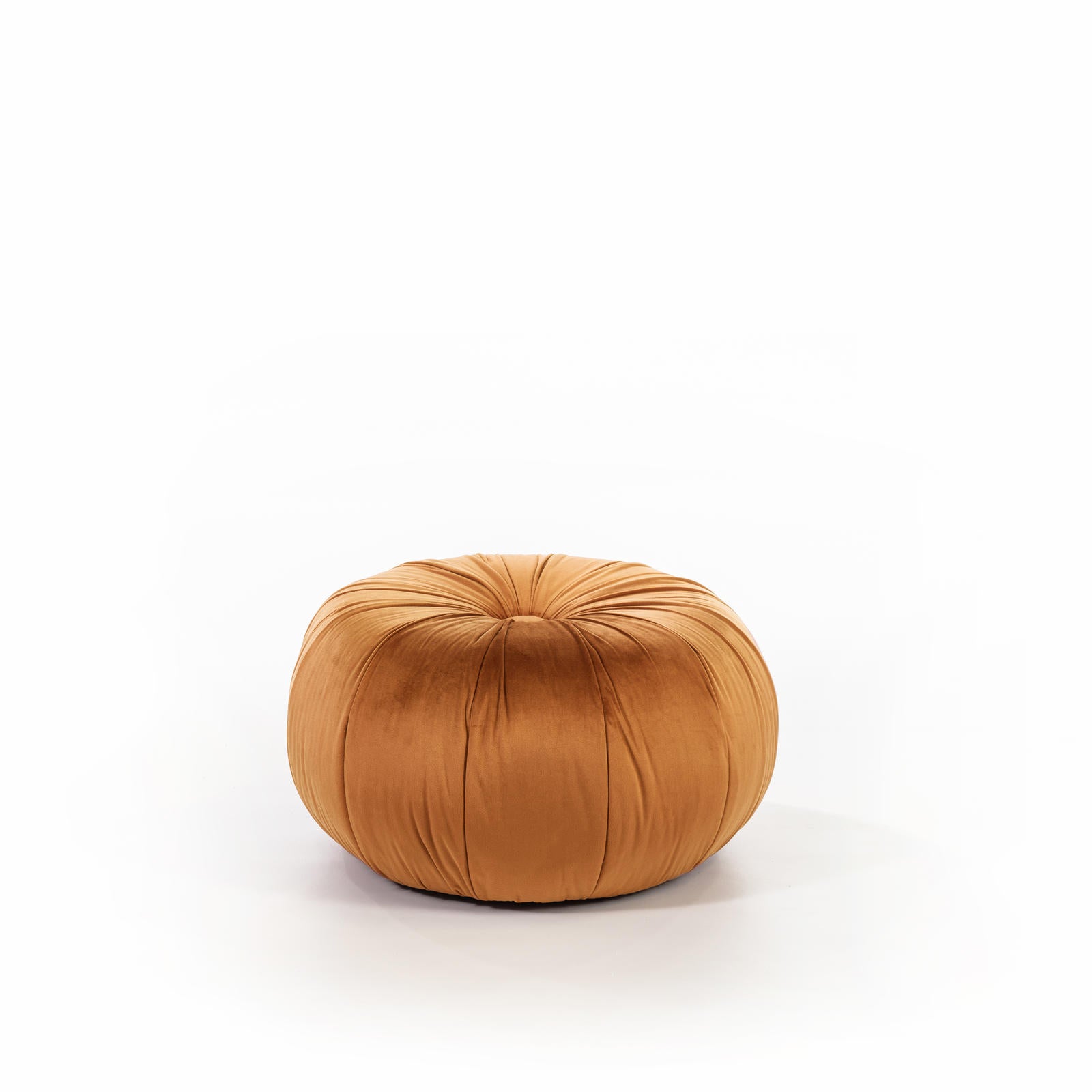 Pouf 36x36xH30 cm in Velluto Kaia Arancione...