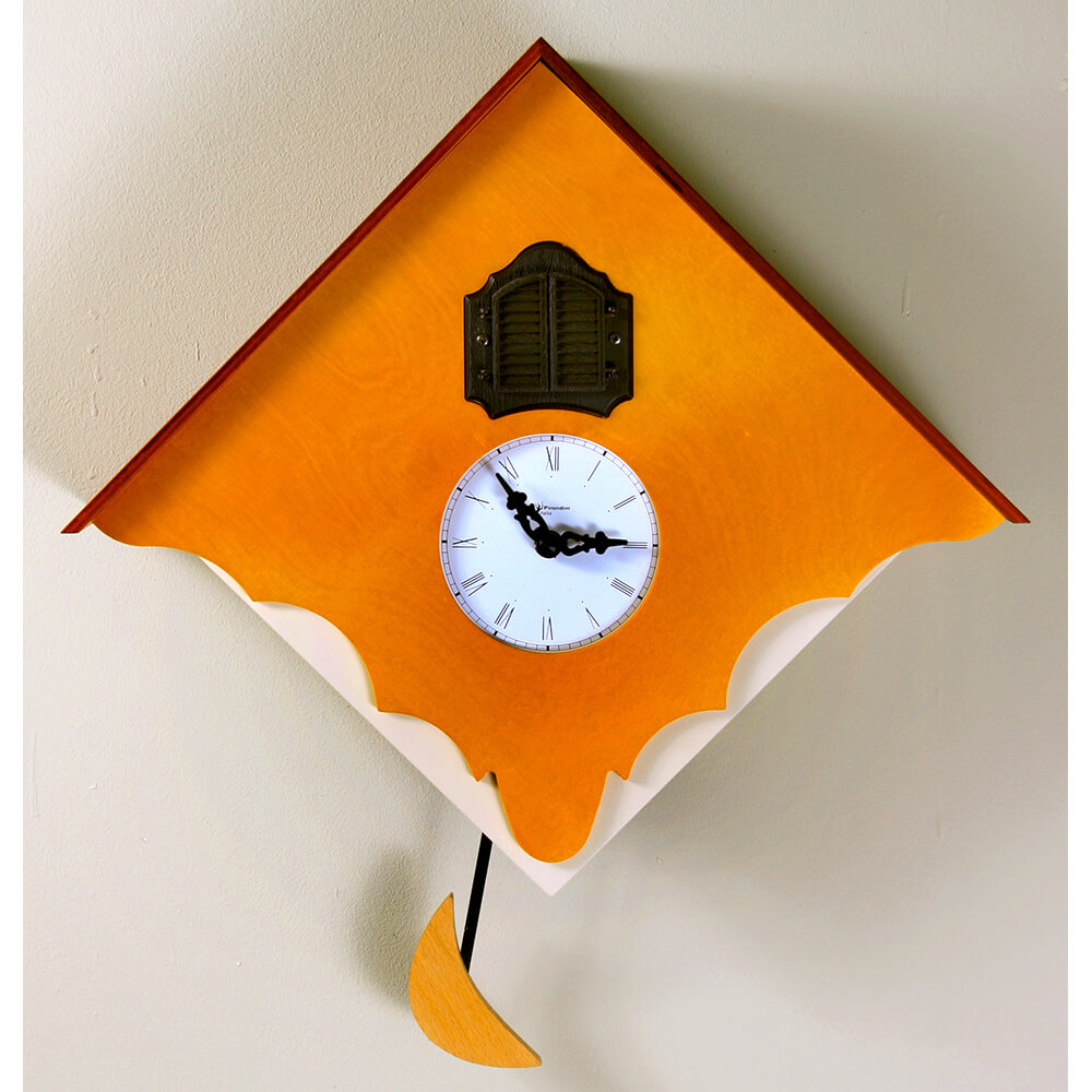 Orologio a Cucù da Parete 38X38X12Cm Pirondini Italia Chalet Ciliegio...