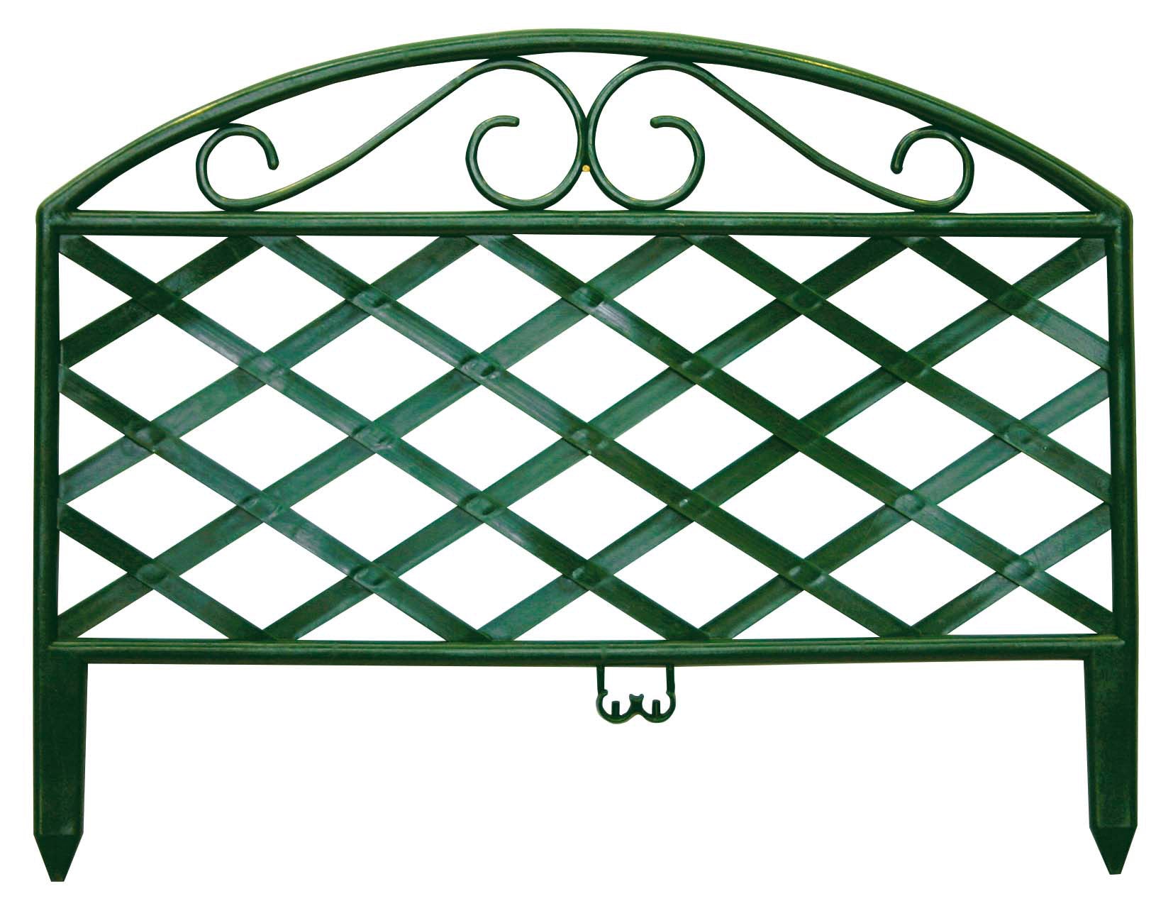 Set 5 Recinzioni Ornamentale per Giardino 46x35 cm in Plastica Rama...
