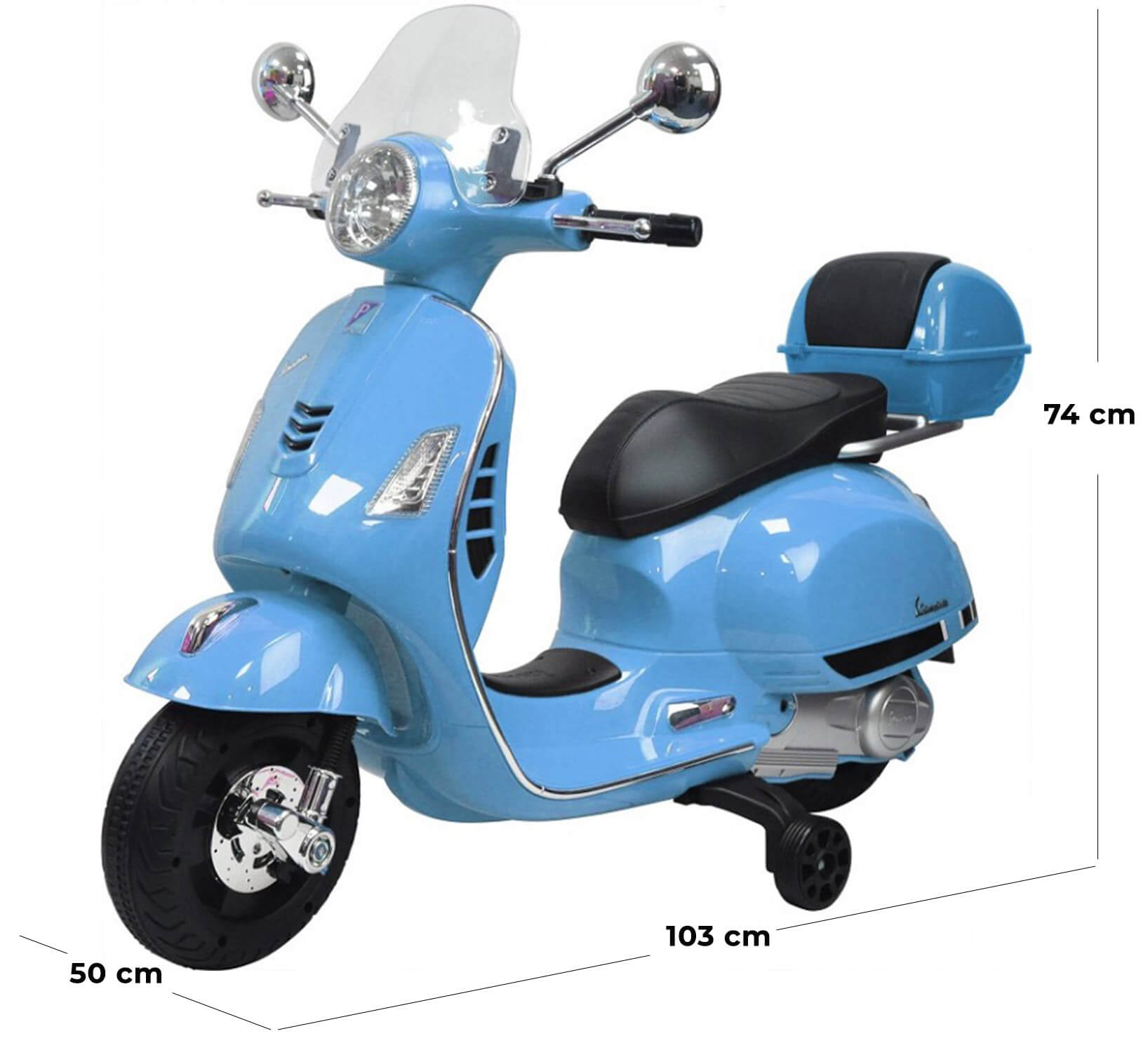 Piaggio Vespa GTS Elettrica 12V con Bauletto per Bambini Blu...