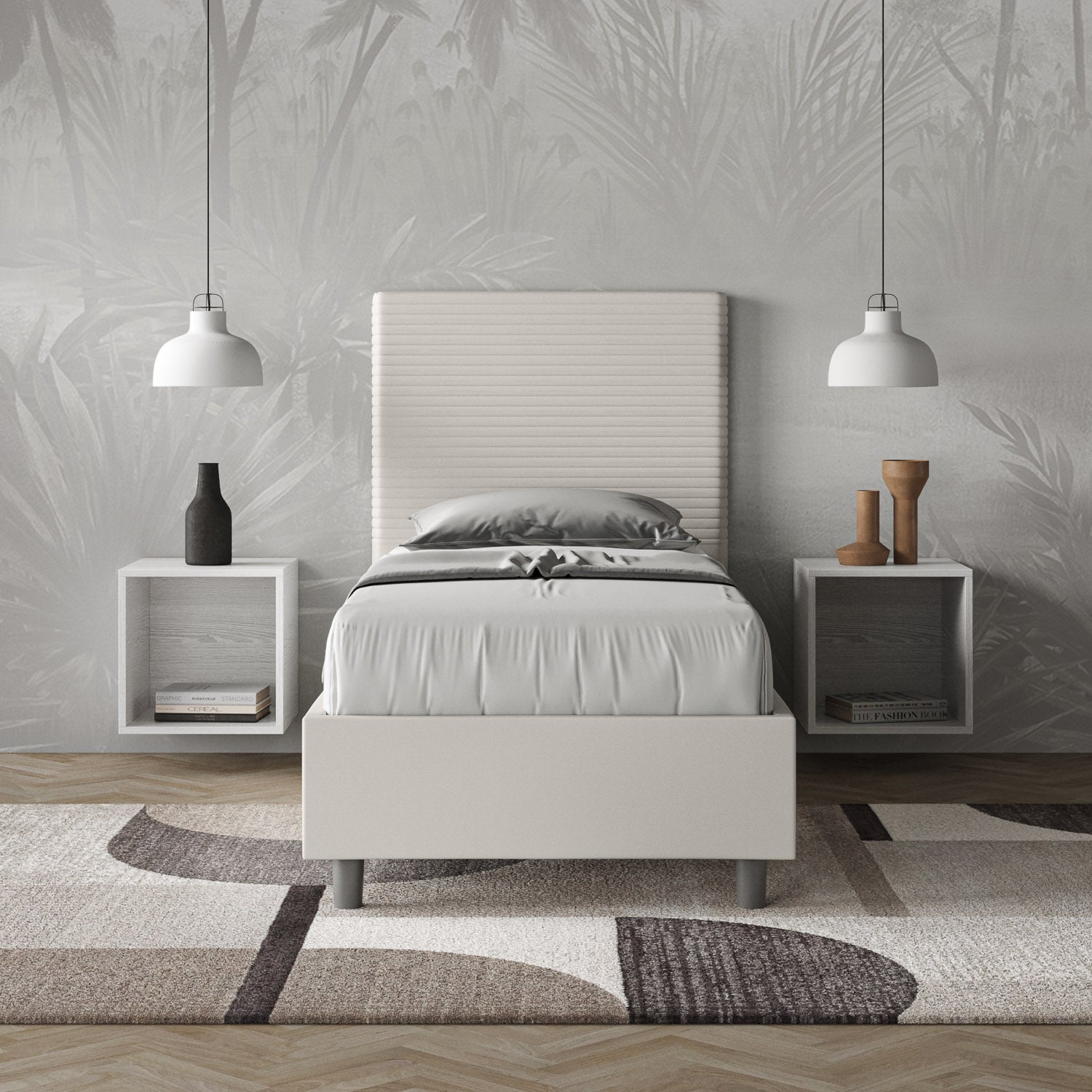 Letto Singolo 80x190 cm Senza Rete Focus Bianco...