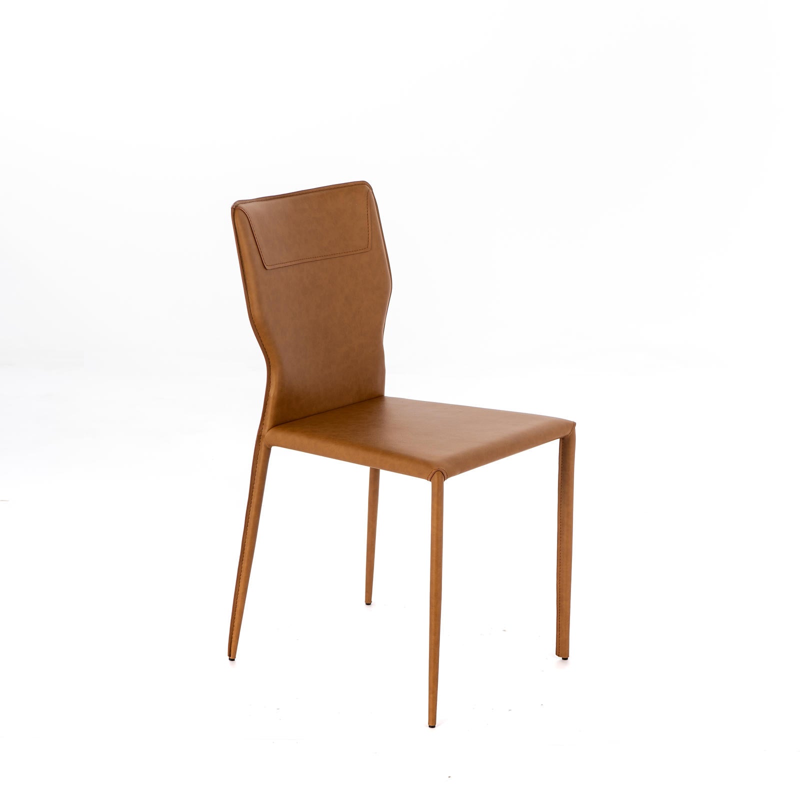 Set 2 Sedie 56x44xH86,5 cm in Similcuoio e Metallo Kim Whisky...