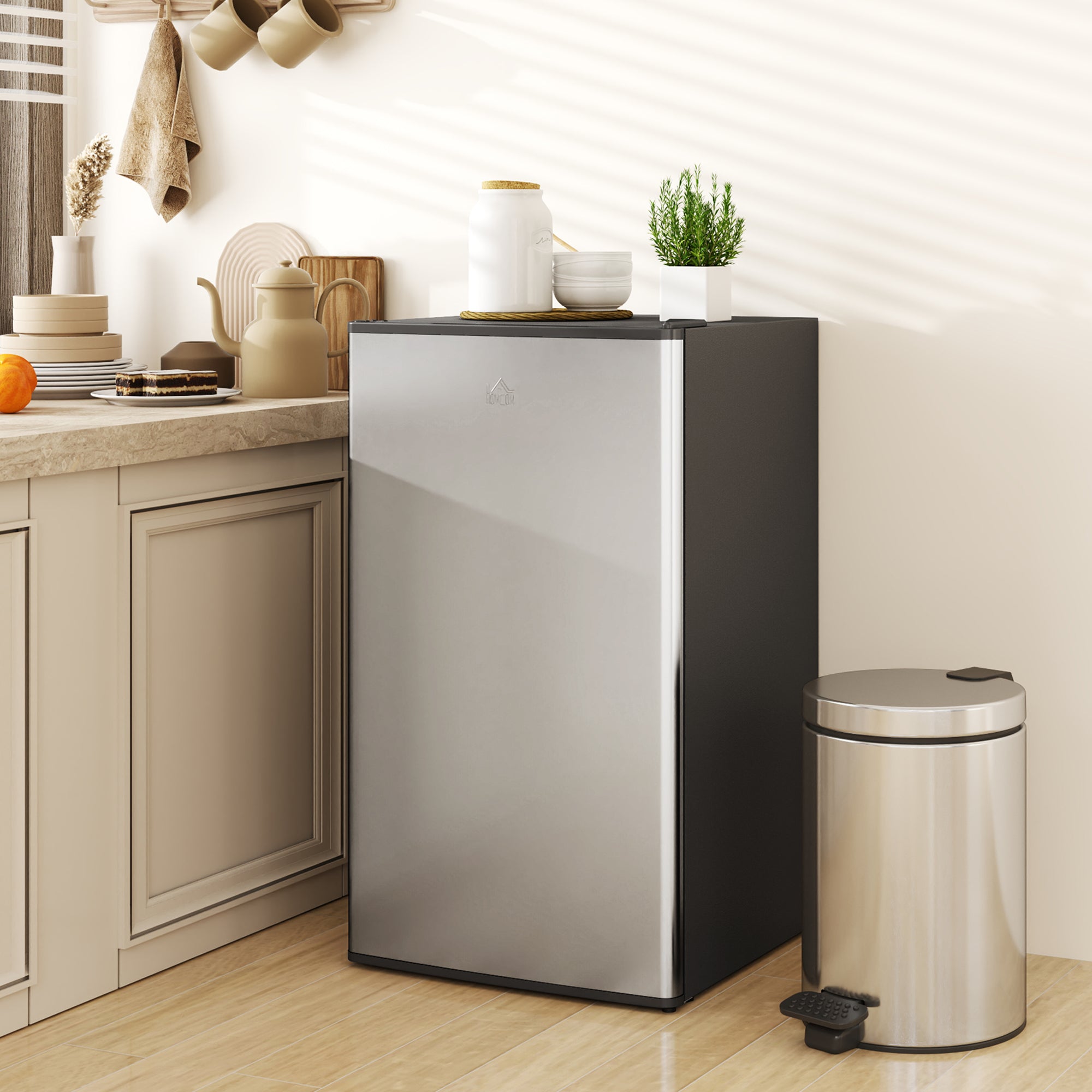 Frigorifero Piccolo da 91L Cella Freezer Superiore Argento...