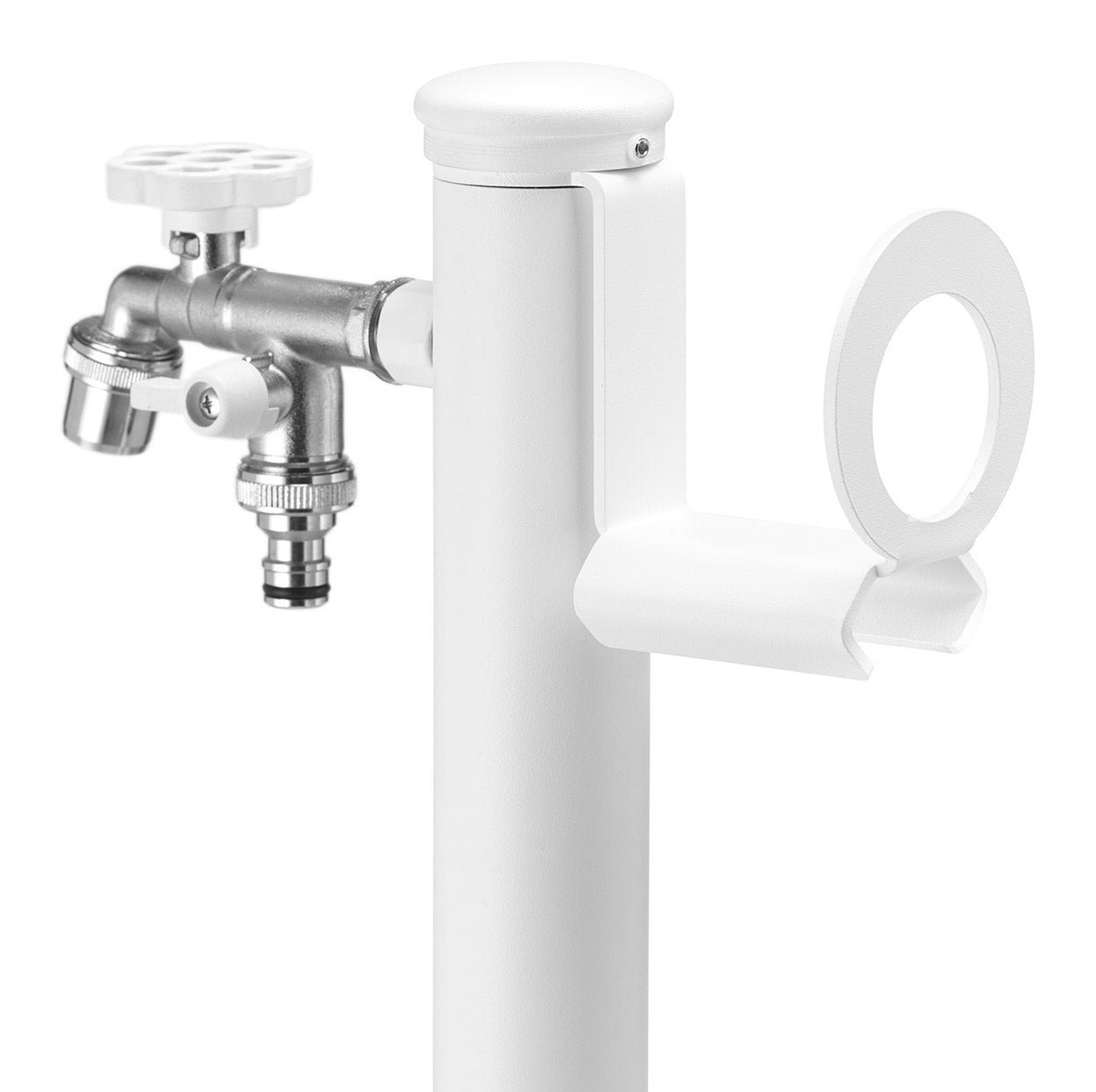 Portatubo per Fontane da Giardino in Acciaio Belfer 42/PGS Bianco...
