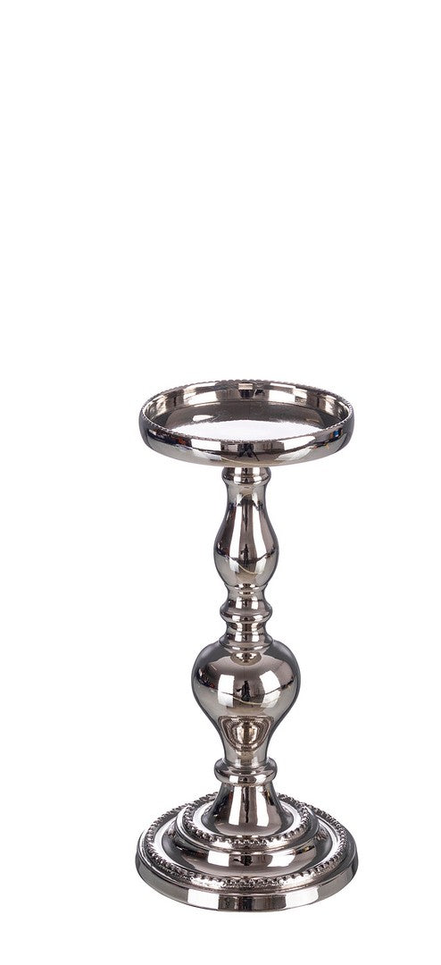 Candelabro con 1 Braccio Ø12x25,5 cm in Metallo Darika Argento