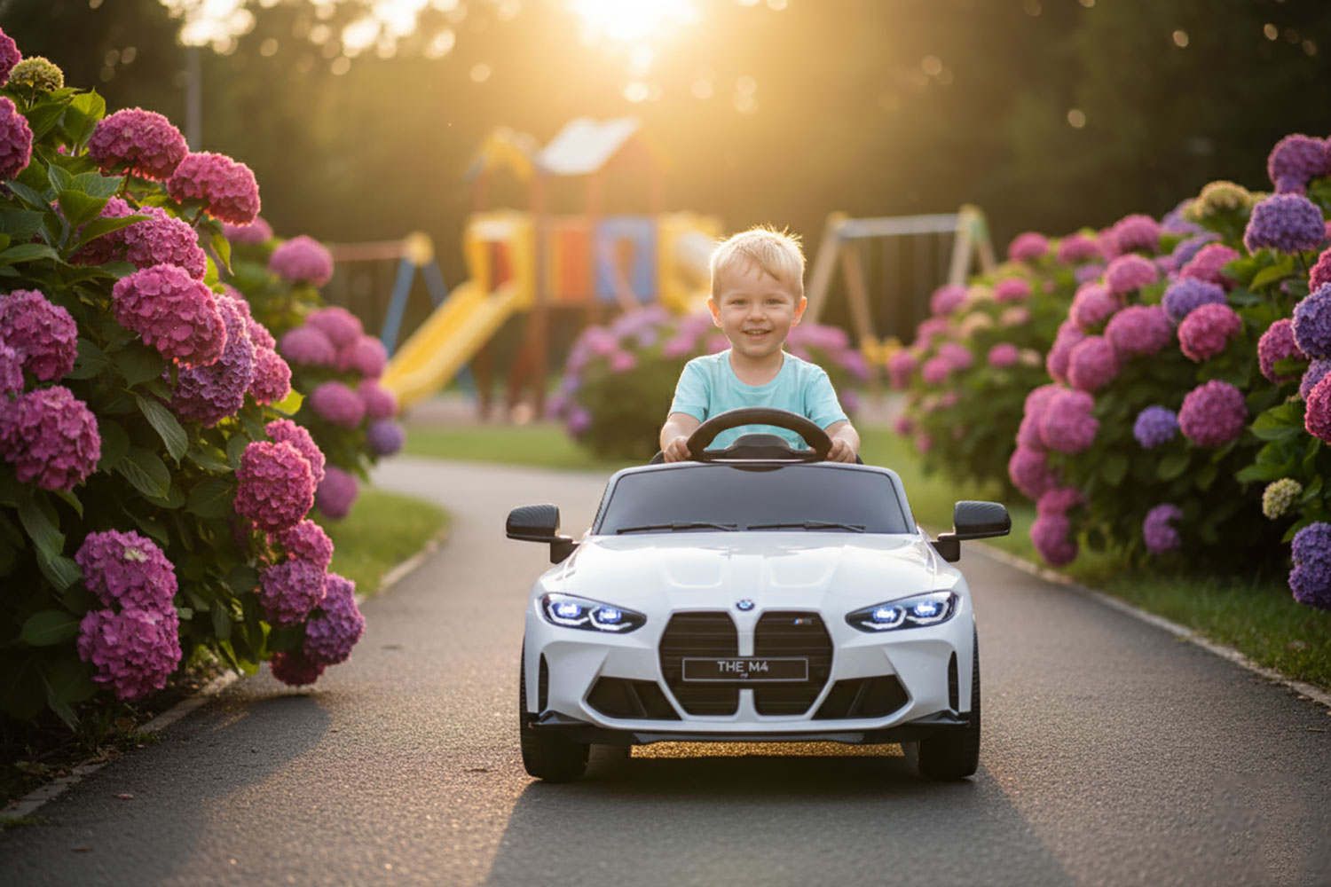 Macchina Elettrica per Bambini Licenza Ufficiale Bmw M4 10,8V 3,1Ah Bianco...