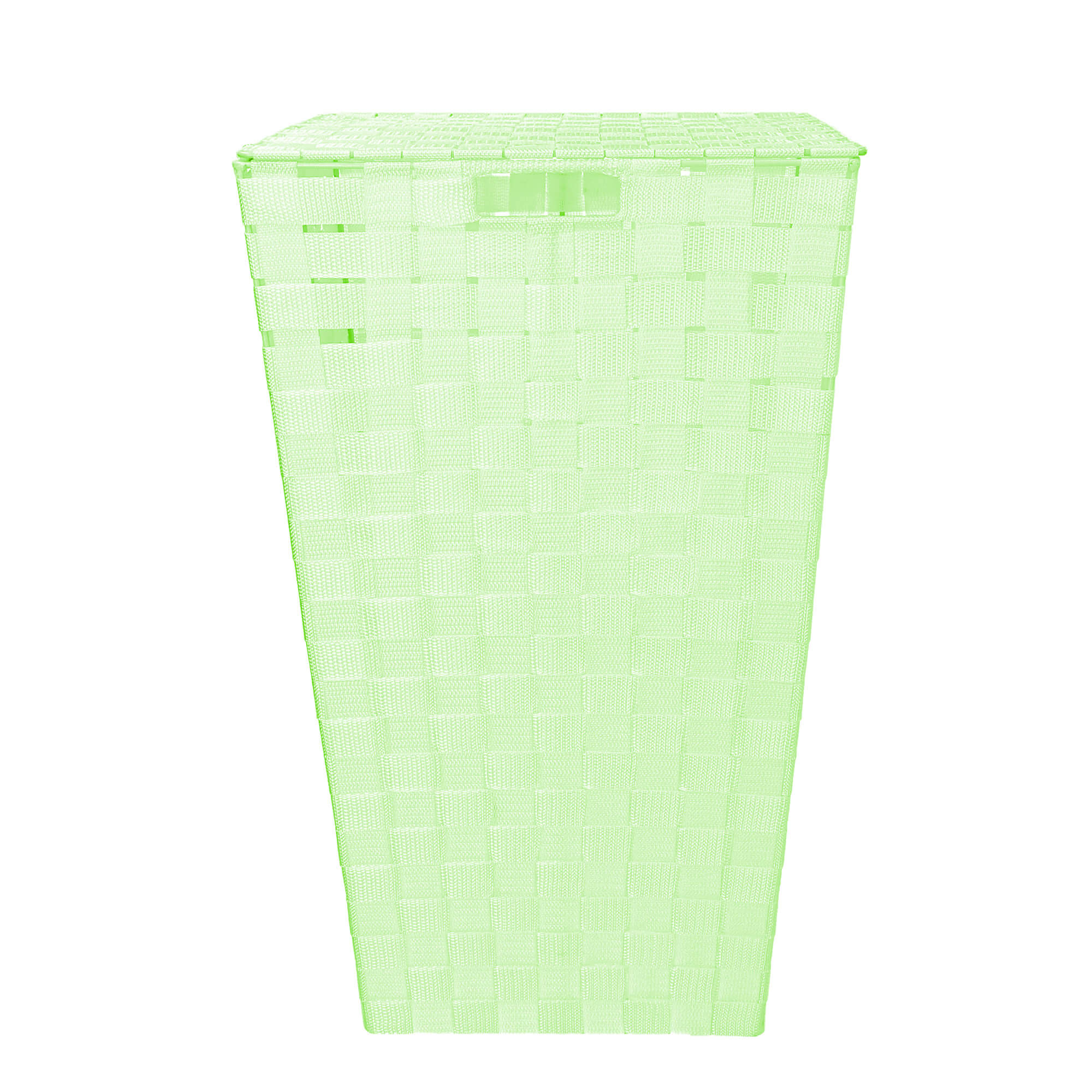 Cesto Portabiancheria in poliestere verde chiaro quadro cm 33x33xh53...