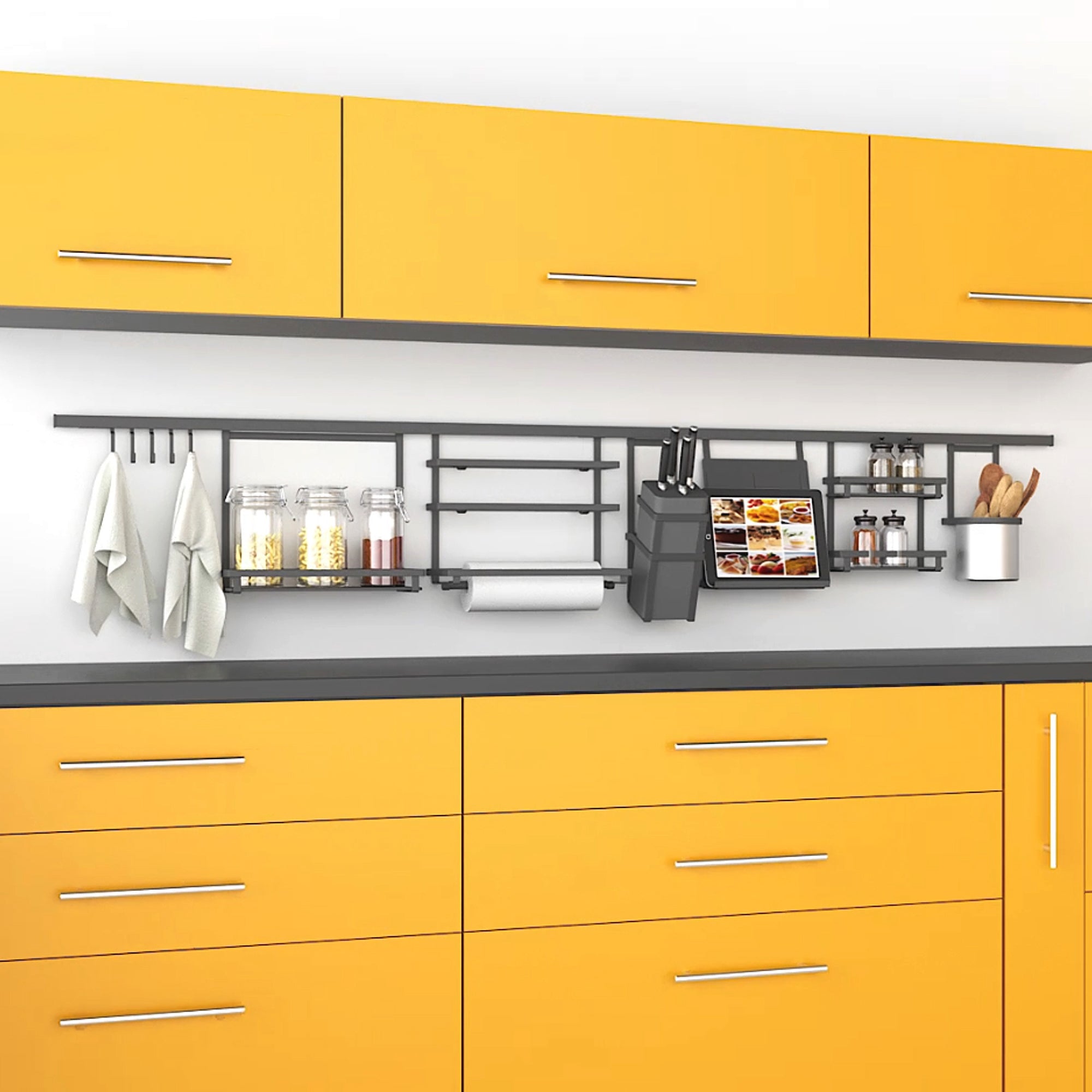 Supporto per Tablet da Appendere in Acciaio Emuca Grigio antracite...