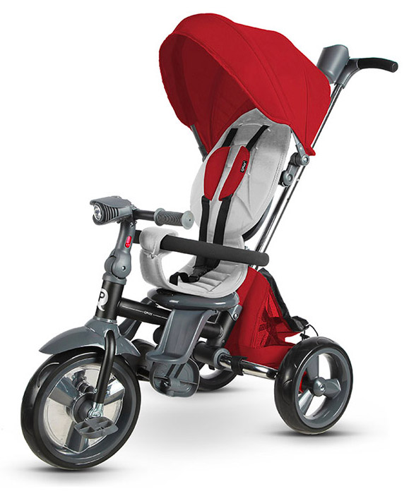 Image of Triciclo Passeggino per Bambini 98x49x105 cm con Seggiolino Reversibile Ciao Rosso