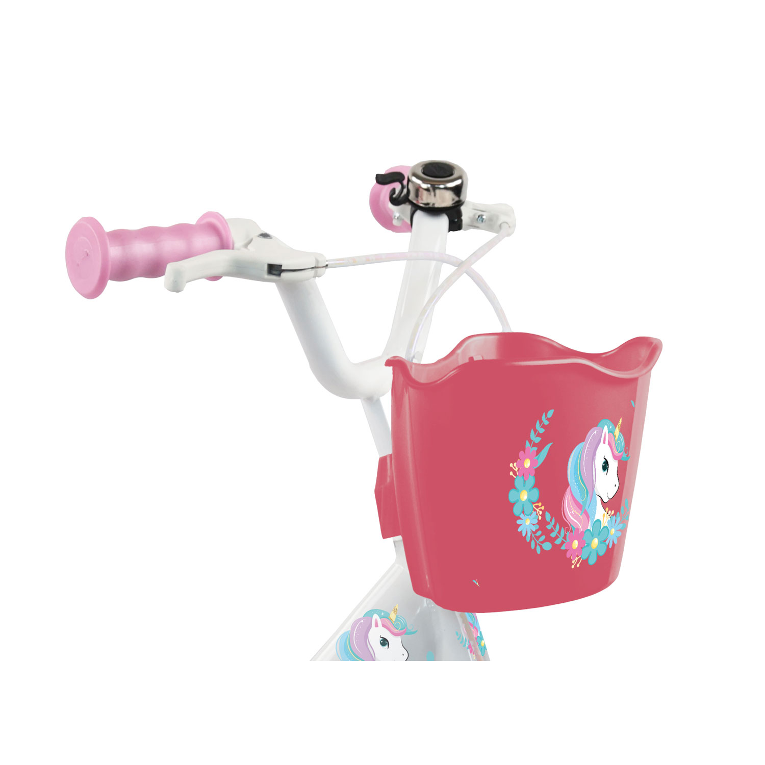 Bicicletta per Bambine 16" Unicorn Freni Caliper e Stabilizzatori in Acciaio Hi-Ten Rosa...