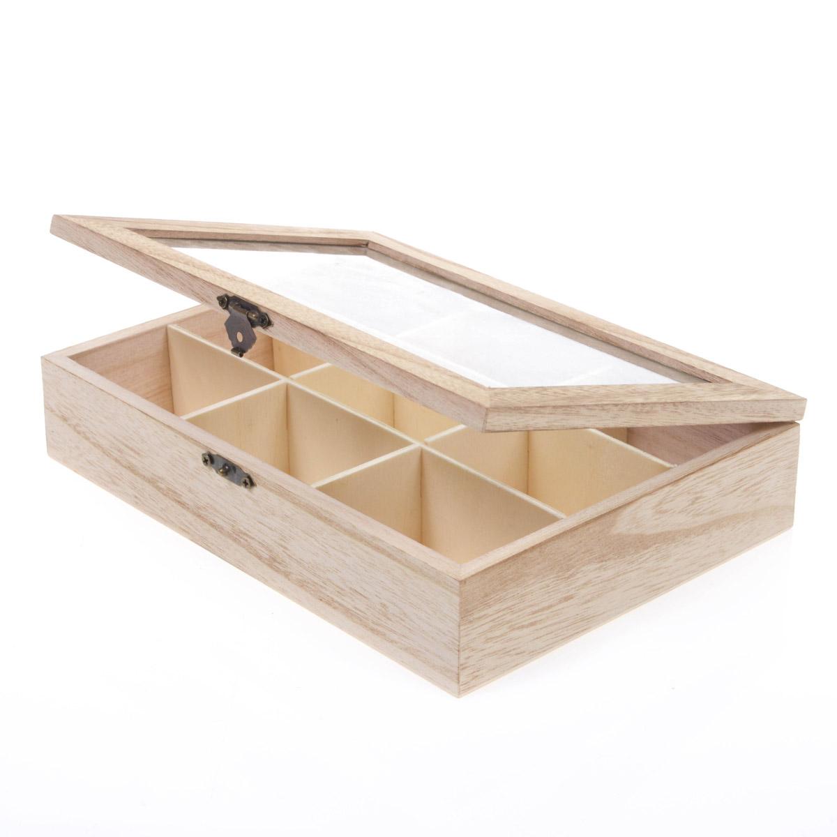 Image of Set 3 Portaoggetti con divisorio interno Larghezza 22 cm