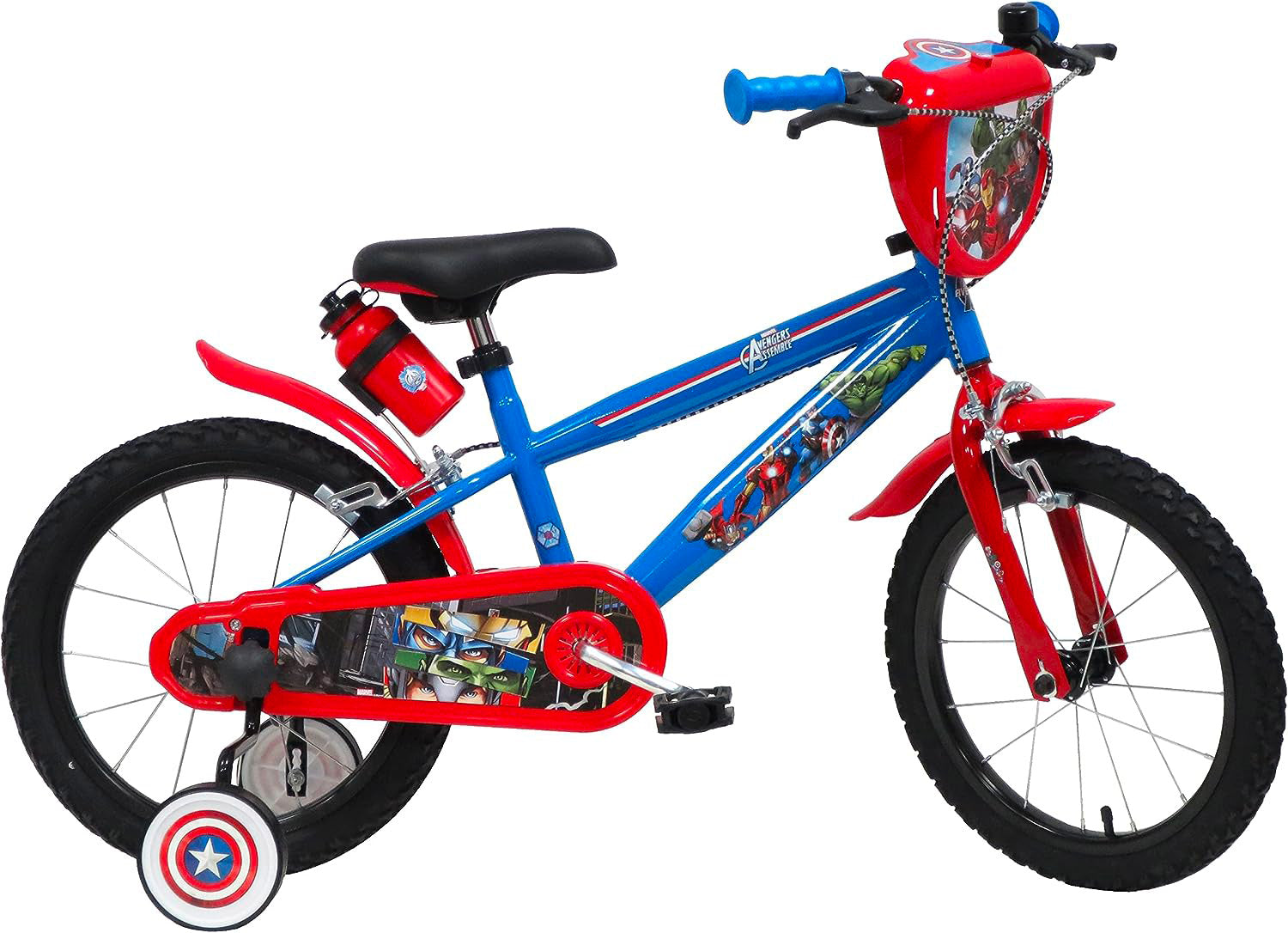 Bicicletta per Bambino 16" 2 Freni Marvel Avengers Multicolore...