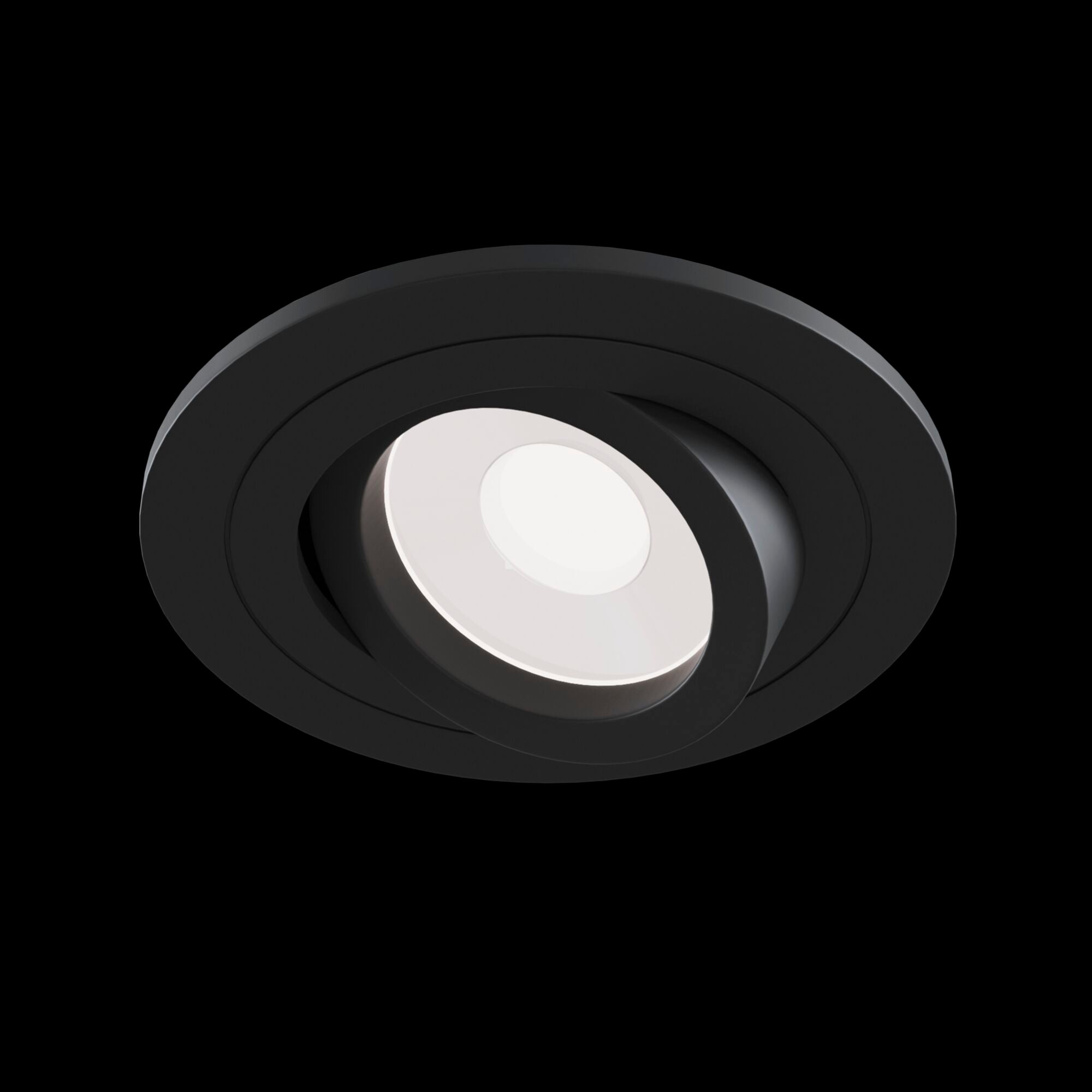 Faretto da incasso Downlight in Alluminio Atom Nero...