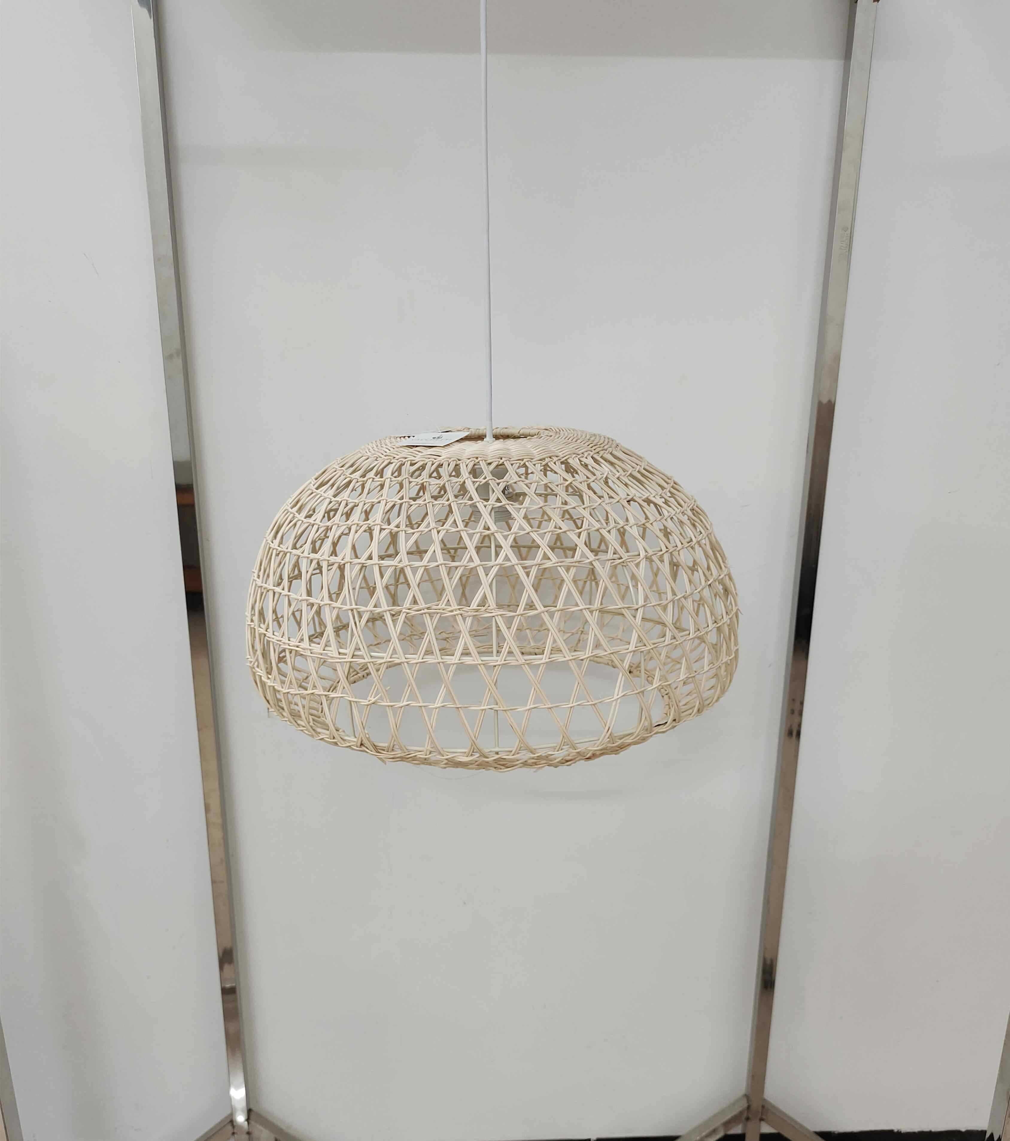 Lampadario in rattan naturale con attaccocm cm Ø50xh30,5...