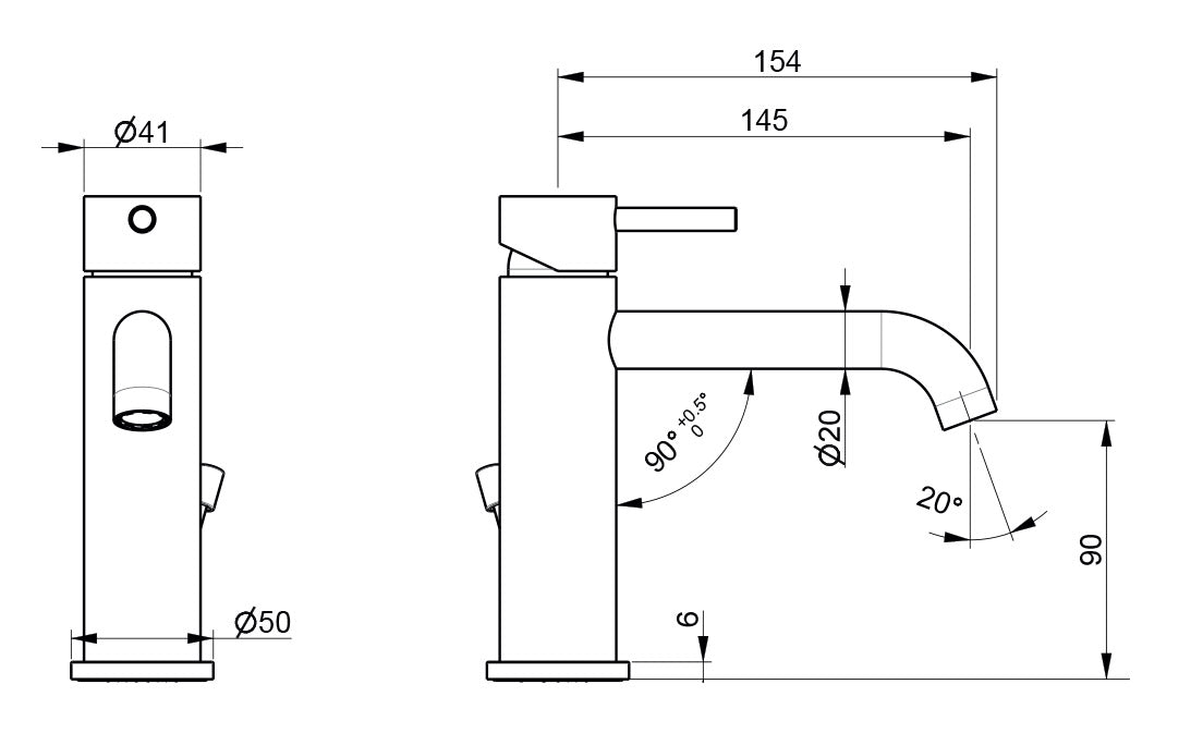 Rubinetto Miscelatore Monocomando Lavabo con Scarico in Acciaio Inox Satinato Nilo...