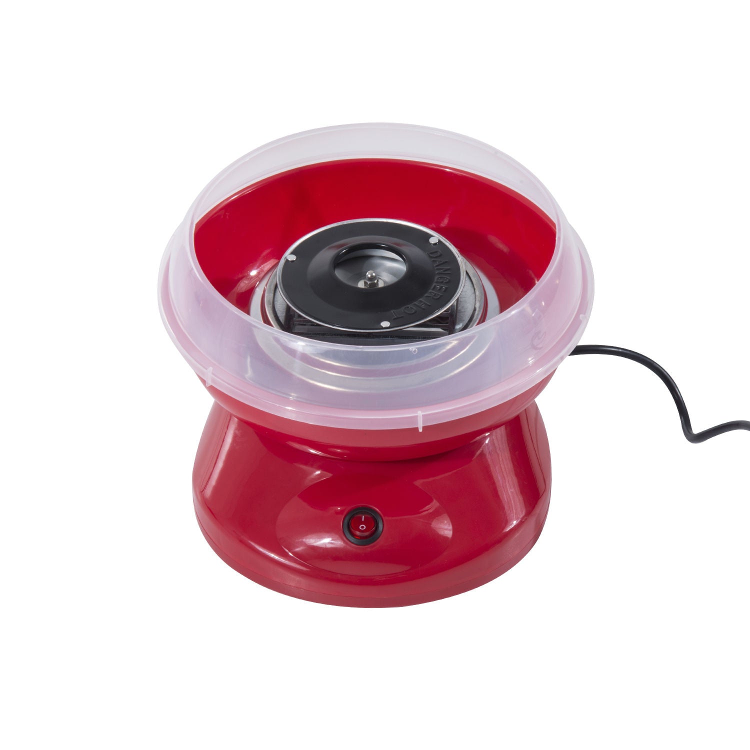 Macchina per Zucchero Filato 450W in Acciaio Inox Rossa...