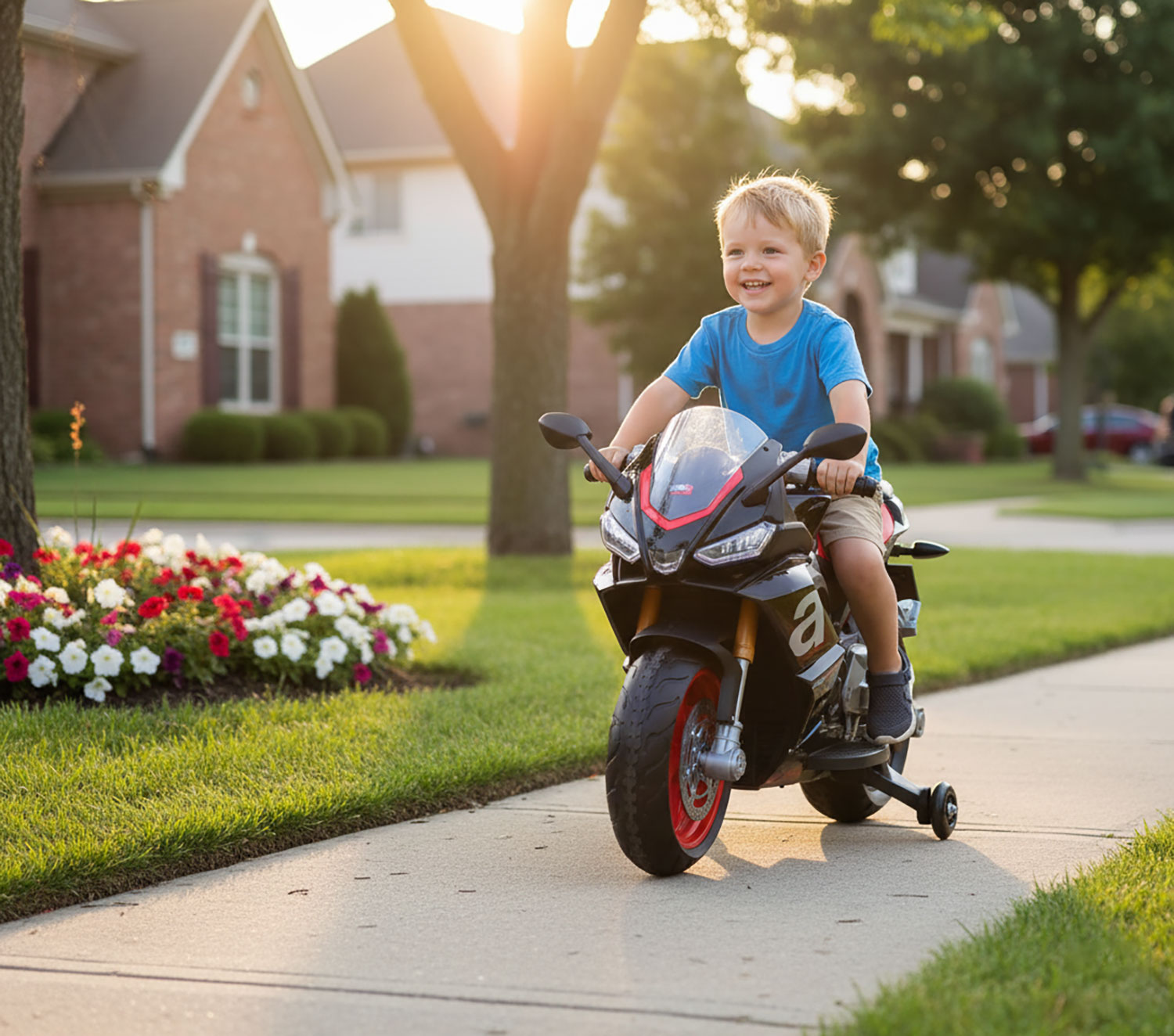 Moto Elettrica per Bambini Licenza Ufficiale Aprilia RS660 12V 3,5Ah Nero...