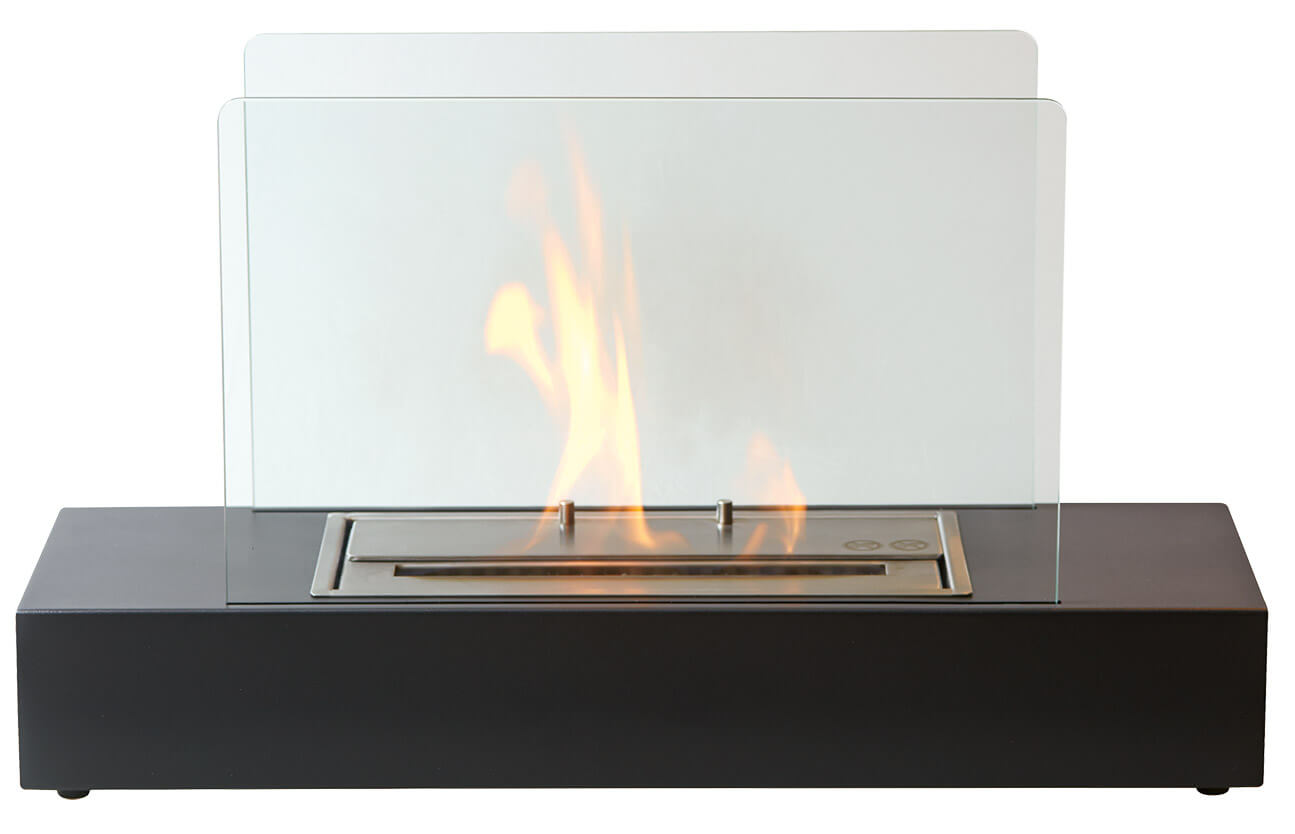Camino a Bioetanolo da Tavolo 60x20x35 cm Karlsen Mantova Nero