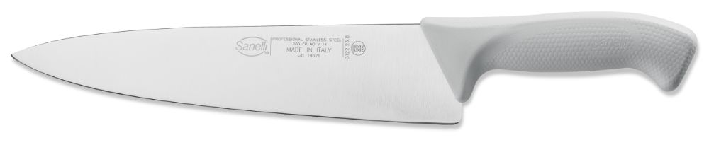 Image of Coltello Trinciante Lama 25 cm Manico Antiscivolo Sanelli Skin Bianco