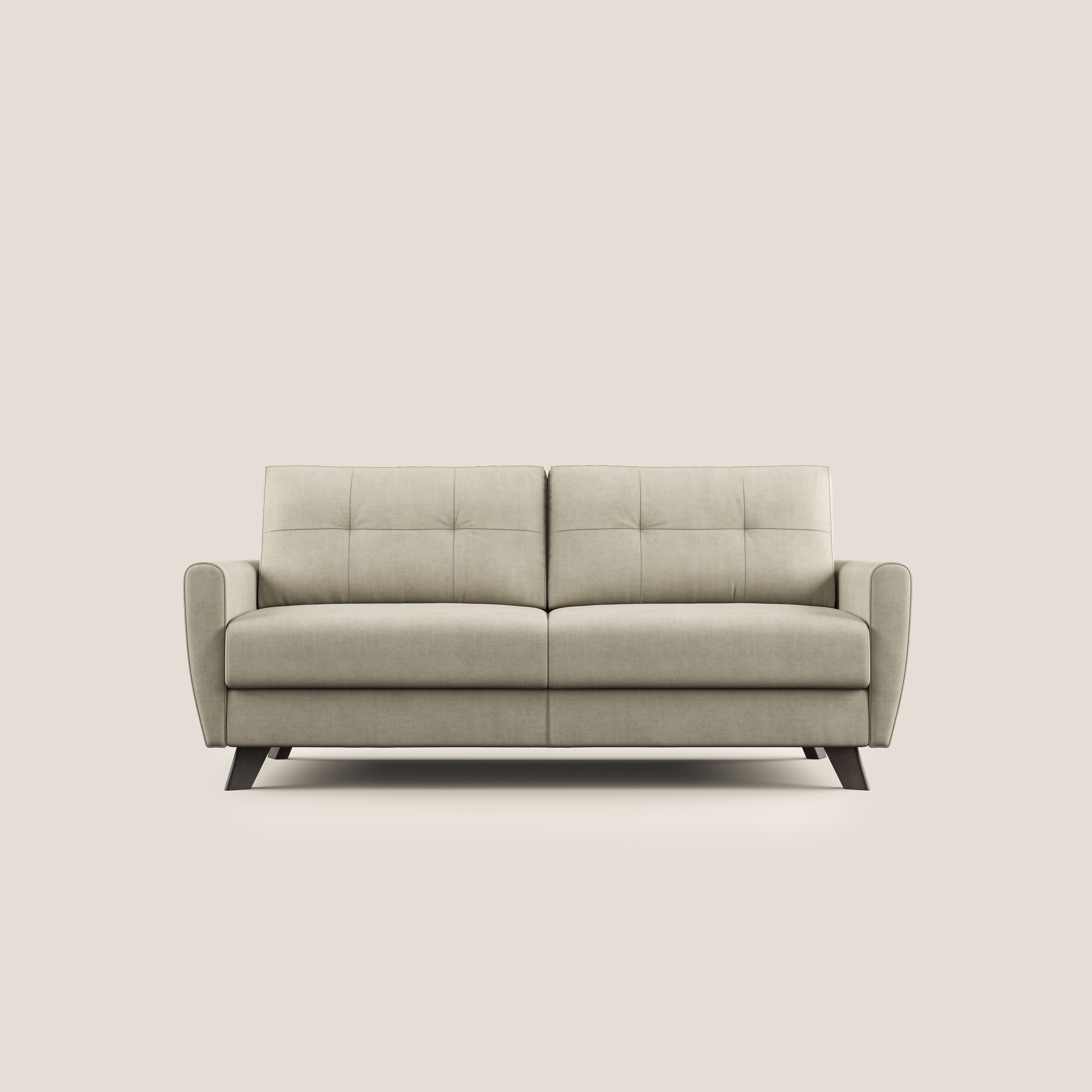 Divano Letto 2 Posti 168x97x96 cm in Tessuto Panna