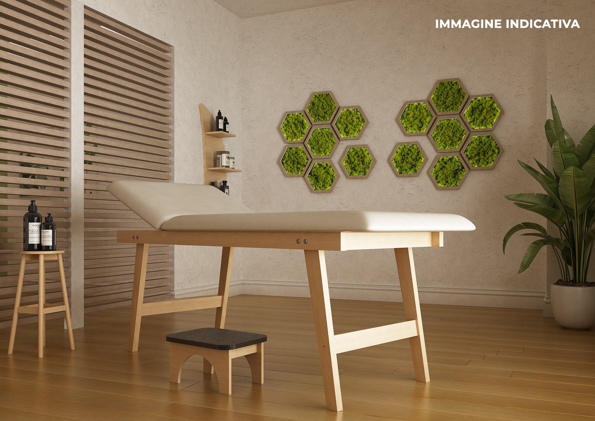 Lettino da Massaggio Visita Fisioterapia Fisso 2 Sezioni 190x70x75 cm 150Kg Beige...