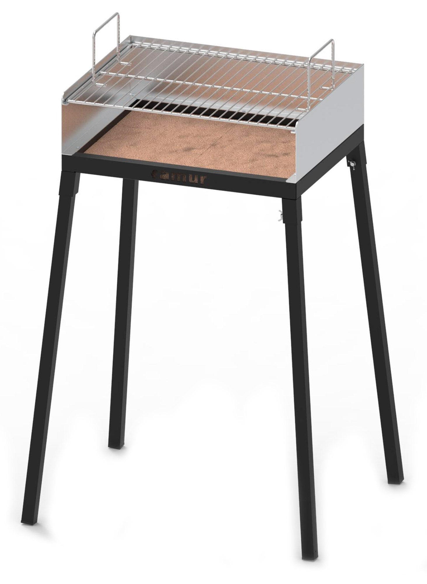 Image of Barbecue a Carbone Carbonella con Griglia Cromata Famur BK 6 Camping