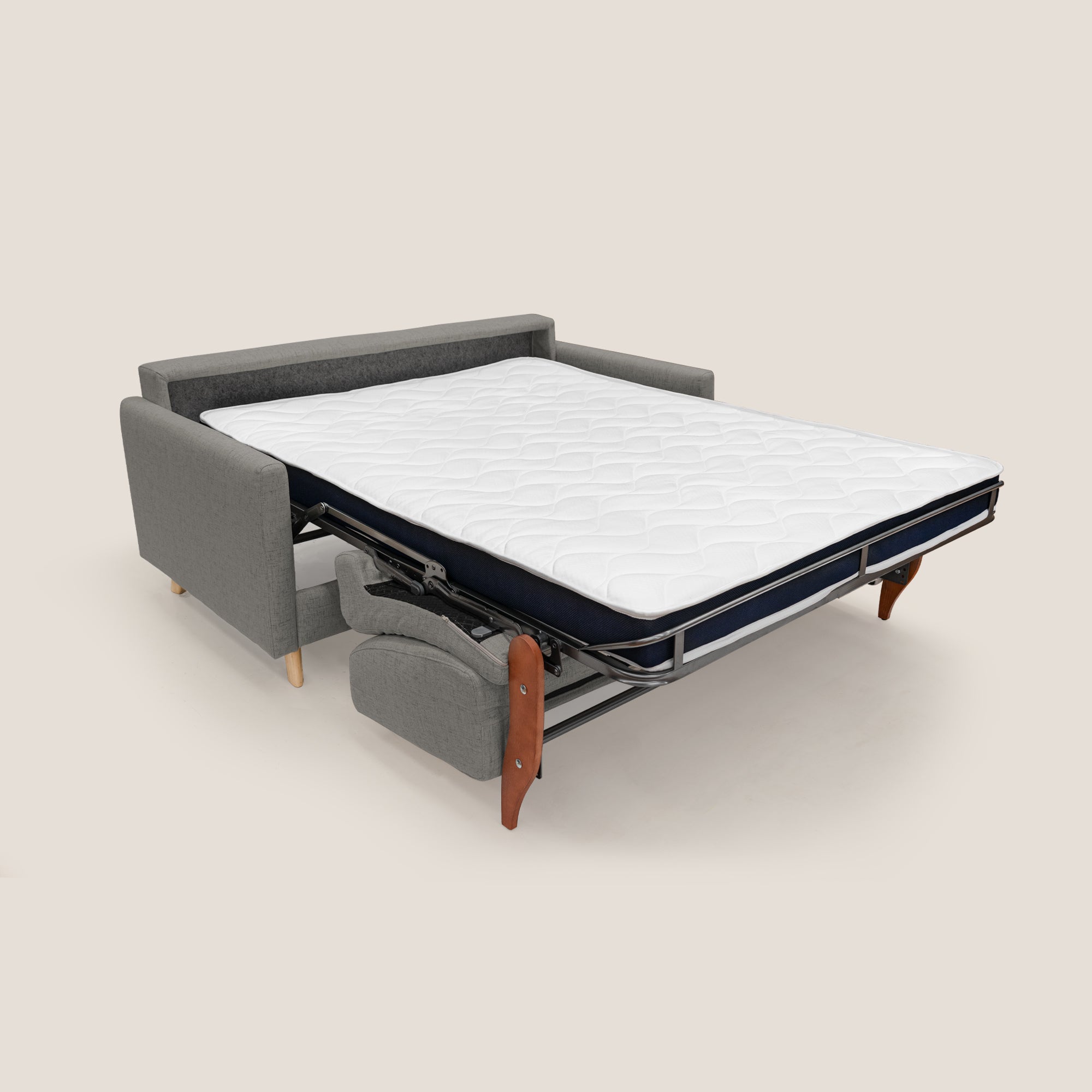 Divano Letto 3 Posti 200x94x97 cm in Tessuto Talpa