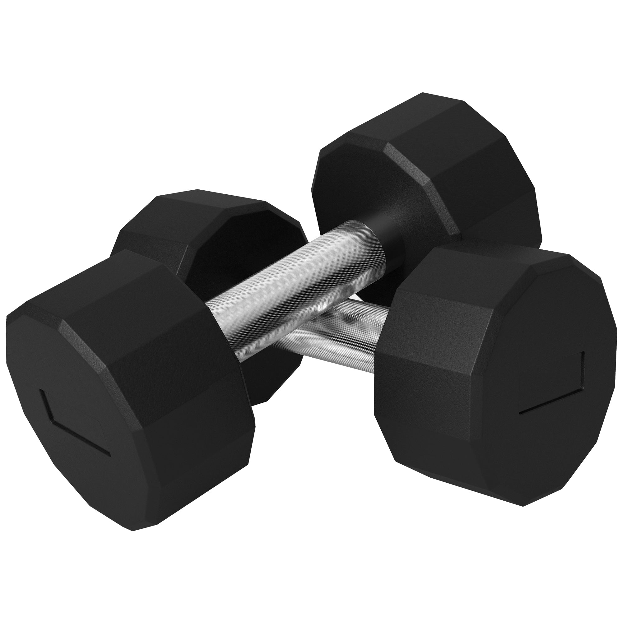 Image of Set 2 Manubri Palestra 10 kg Pesi esagonali Manico in Acciaio Nero