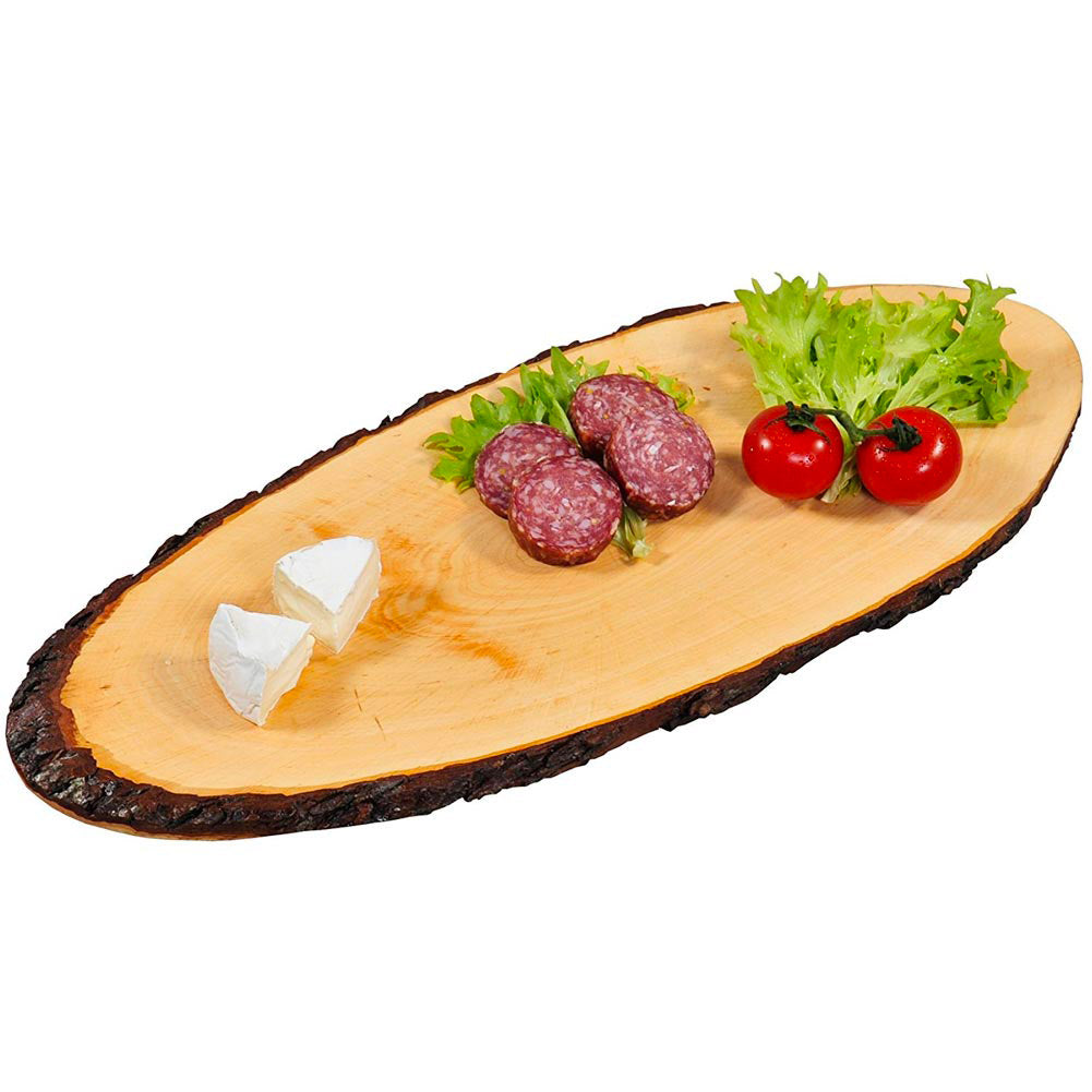 Tagliere Ovale In Legno Corteccia 50 cm Salumi Formaggi Affettati Antipasti...