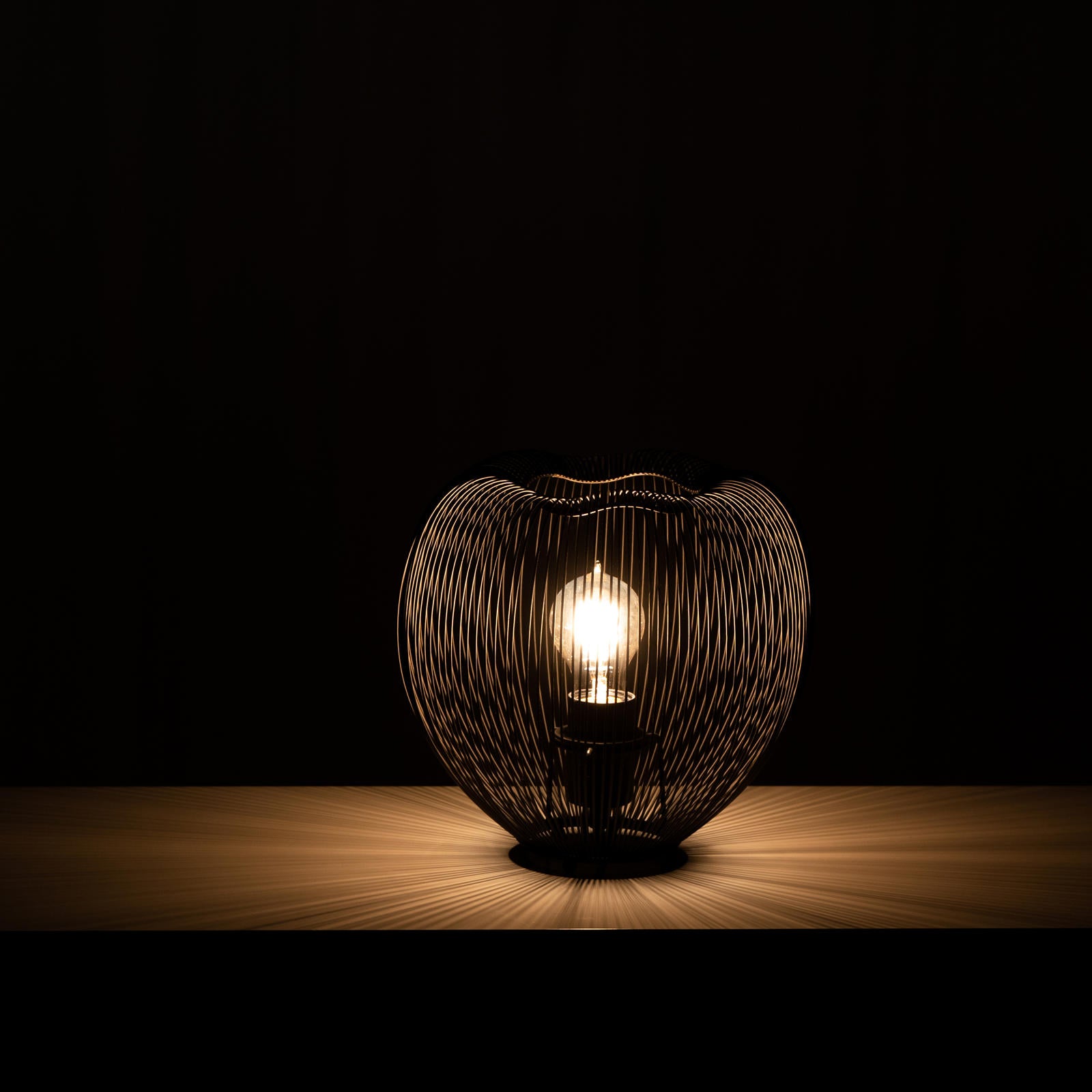 Lampada da Tavolo 26x26xH25 cm in Metallo Jaula Nero...