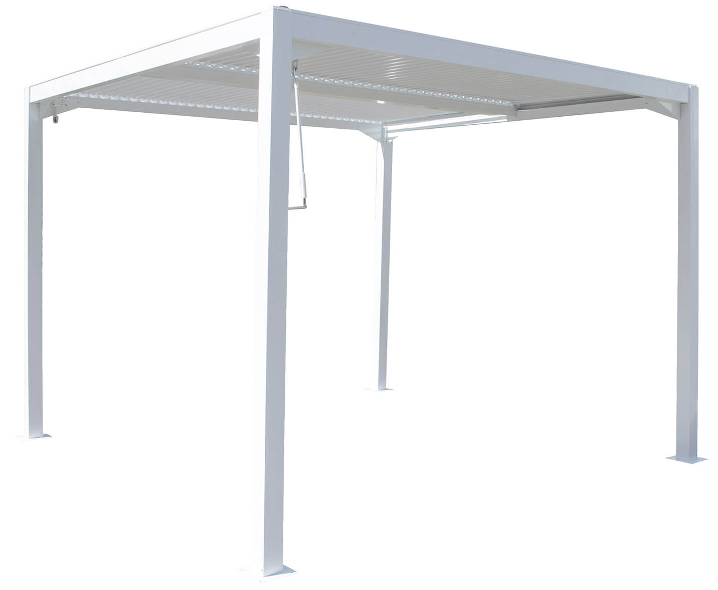 Pergola da Giardino 3x3m in Alluminio Bianco