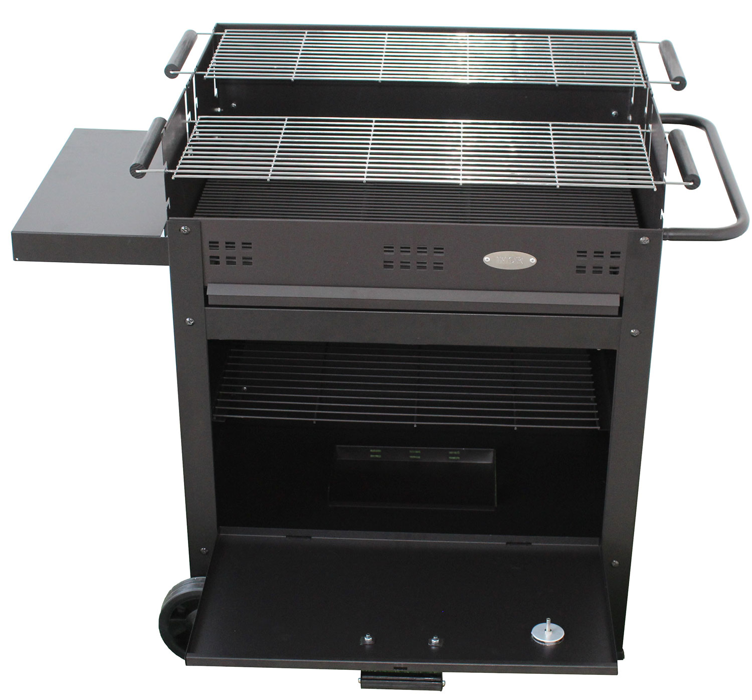 Barbecue a Legna e Carbone 120x60x92 cm con Forno per Pizza in Acciaio Etna Nero...