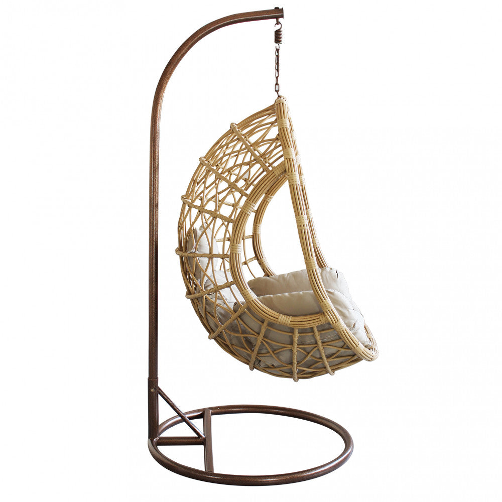 Dondolo Capraia 195x93x122 cm in Acciaio Marrone...