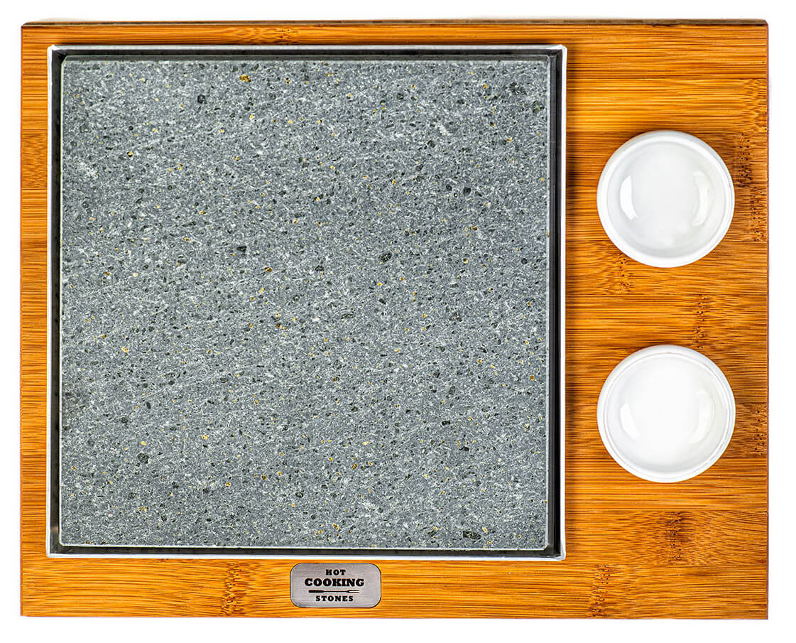 Piastra In Pietra Lavica BASIC 19x25 Cm Con 3 Ciotole - Cucina Direttamente A Tavola - Foto 5