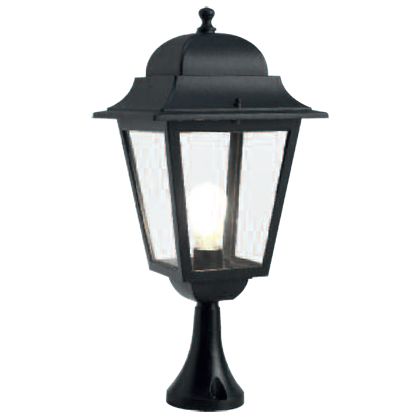 Image of Lampada Palo Paletto da Cancello Colore Nero per Esterno Linea Maxi Quadrata Livos