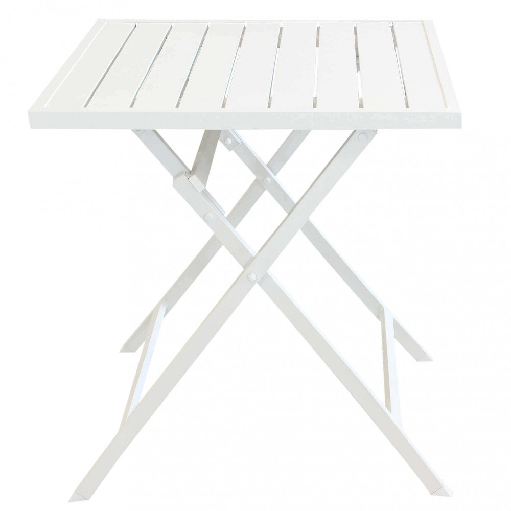 Tavolo Alabama 70x70x73 h cm in Alluminio Bianco...