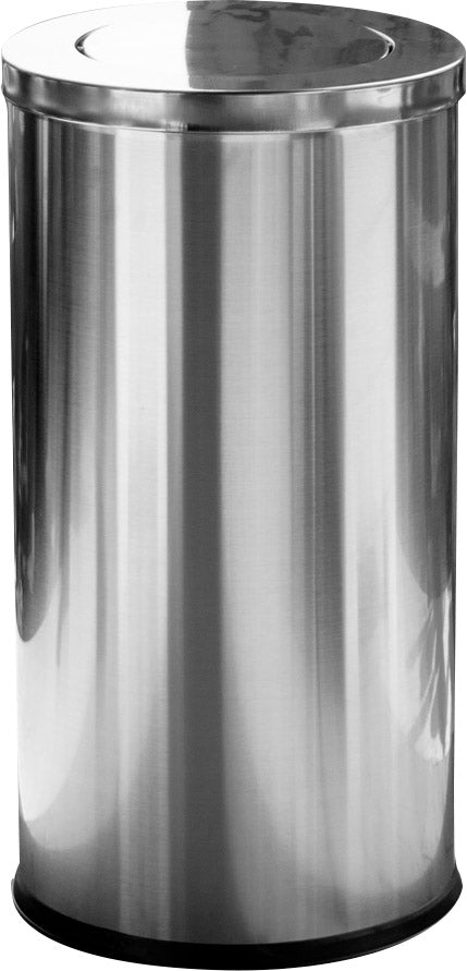 Image of Cestino Gettacarte Ø38,5 cm in Acciaio 52L con Coperchio Girevole